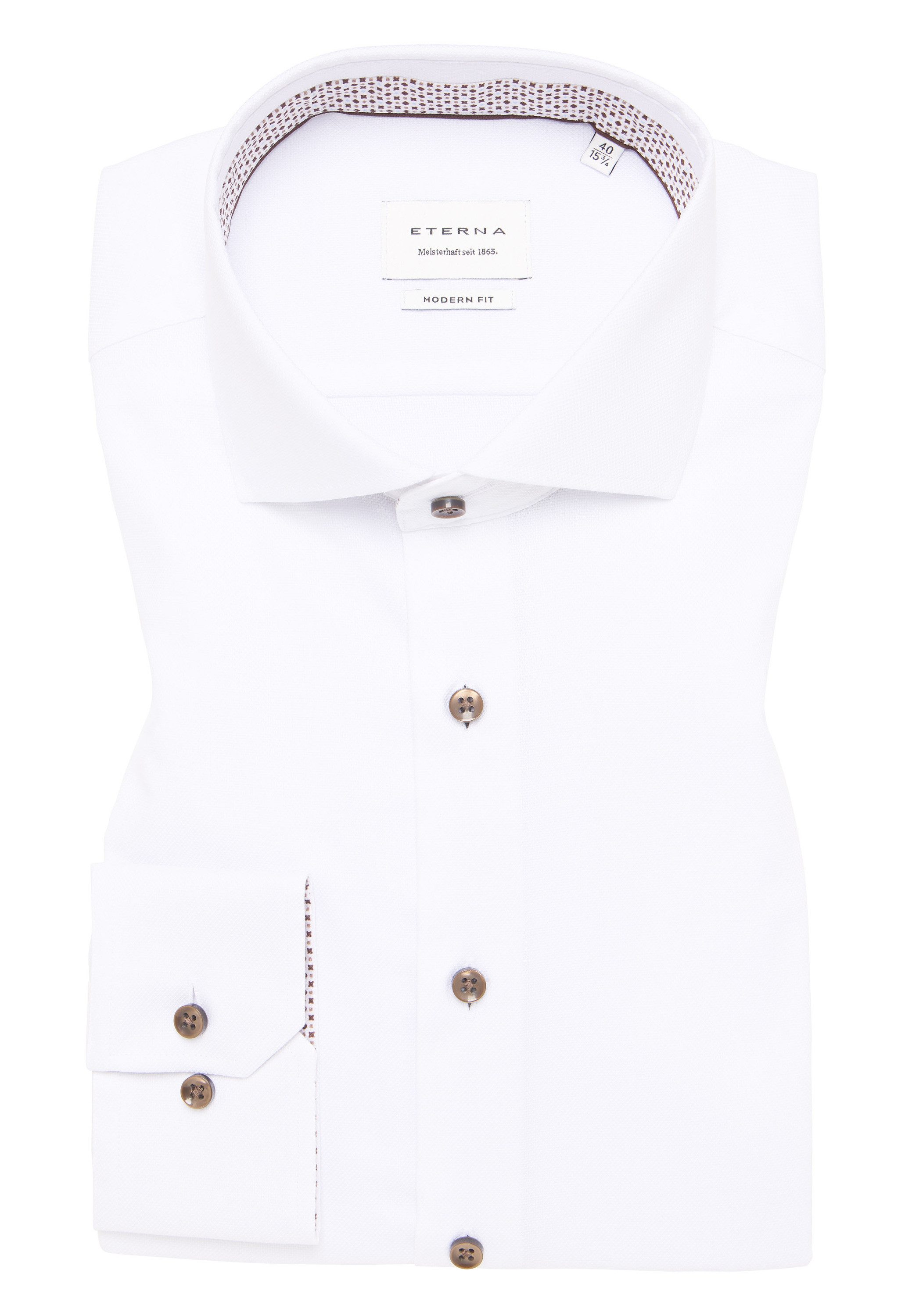 Eterna Overhemd met lange mouwen MODERN FIT NON IRON (strijkvrij)
