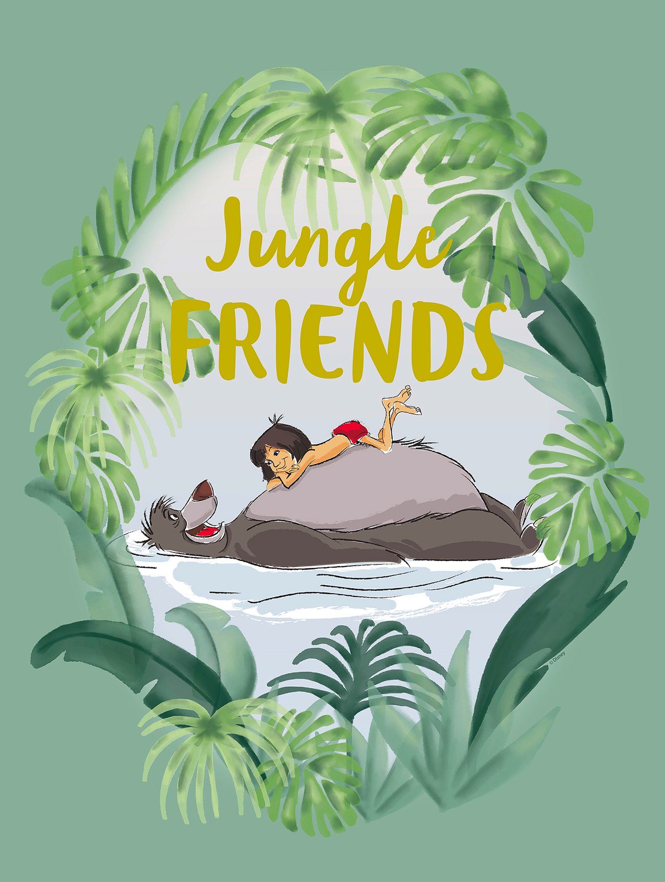 Komar wanddecoratie Jungle Book Friends, zonder lijst