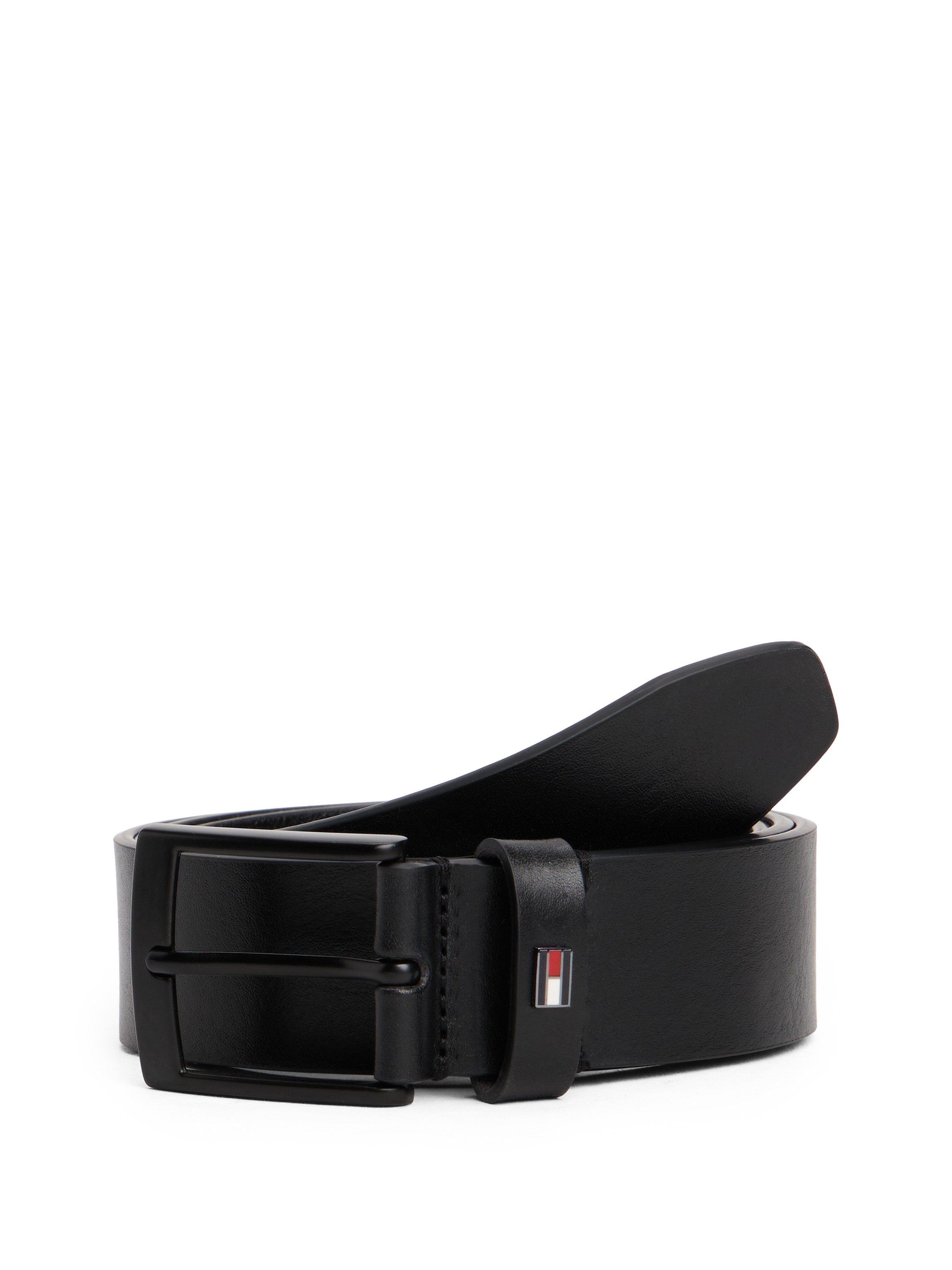 Tommy Hilfiger Leren riem ADAN 3.5 EXT Metalen logopatch, eenvoudige doornsluiting