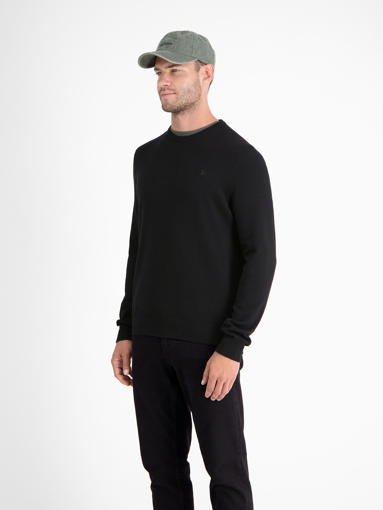 Lerros Gebreide trui LERROS crewneck gebreide pullover