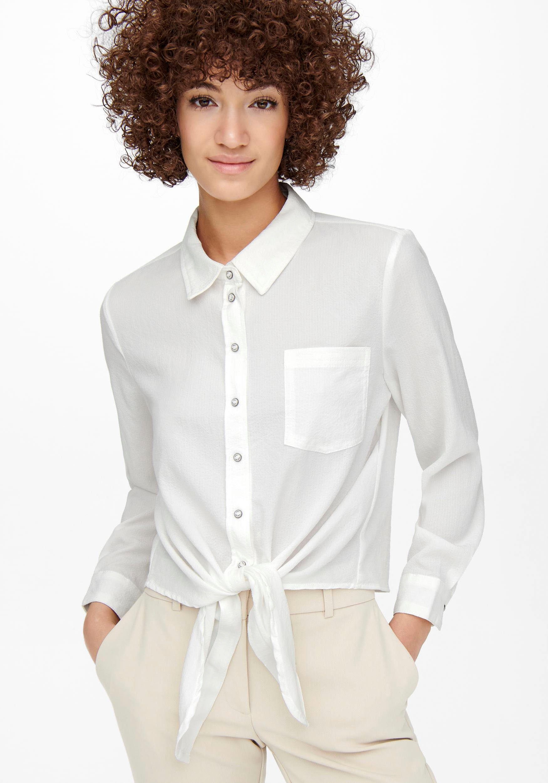 Only Overhemdblouse ONLLECEY LS KNOT SHIRT NOOS WVN