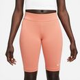 nike sportswear legging essential women's mid-rise bike shorts oranje