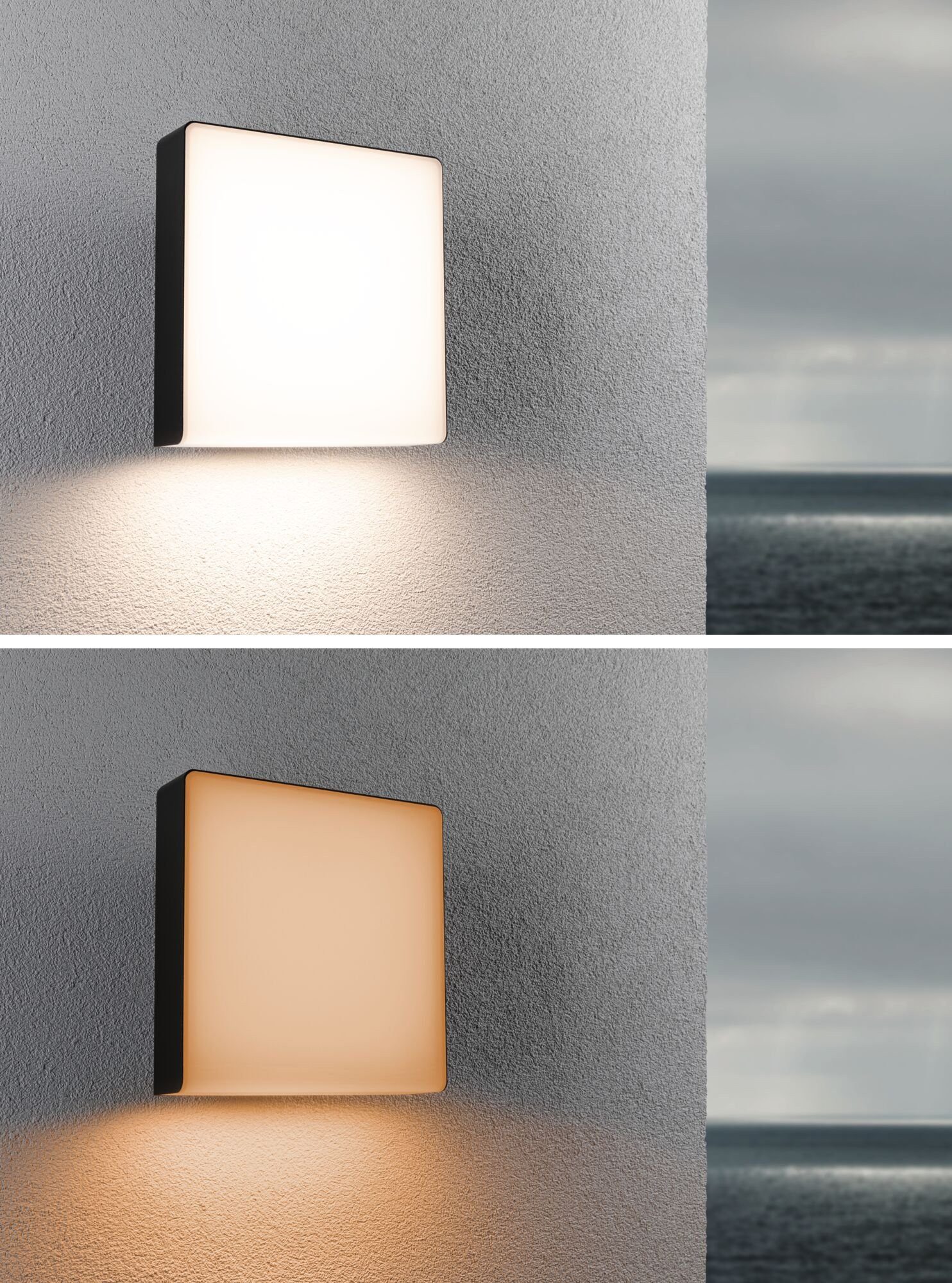 Paulmann Led-wandlamp voor buiten Azalena IP44 250x97mm 8,5W 700lm 230V kunststof, aluminium Smart Home Zigbee 3.0 bewegingssensor met hoogfrequentiesensor (1 stuk)