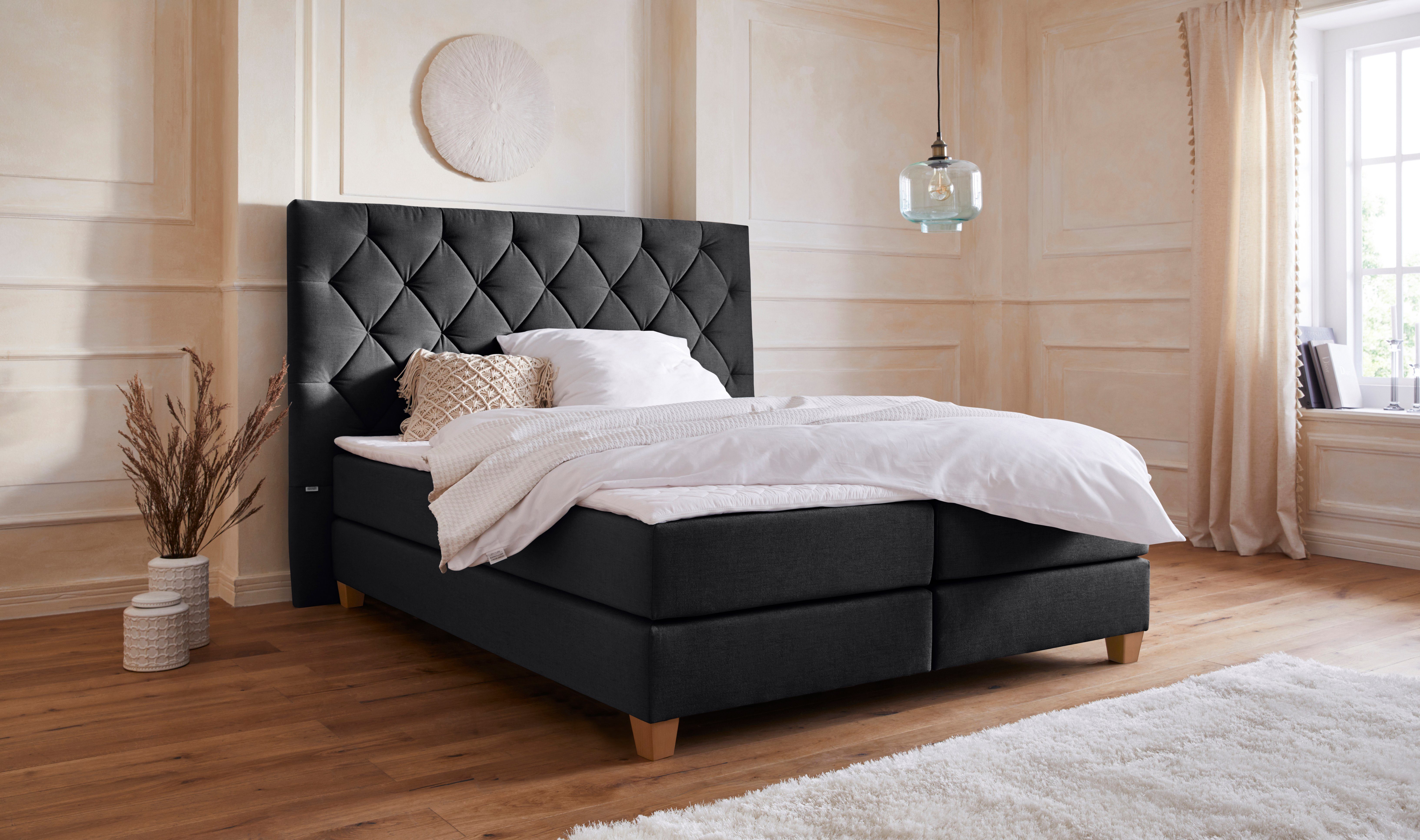 Guido Maria Kretschmer Home&Living Boxspring Harmones hoog in 3 breedten, 3 matrassoorten, hardheid ook te combineren met 1 matras in h2 en 1 matras in h3, incl. topmatras