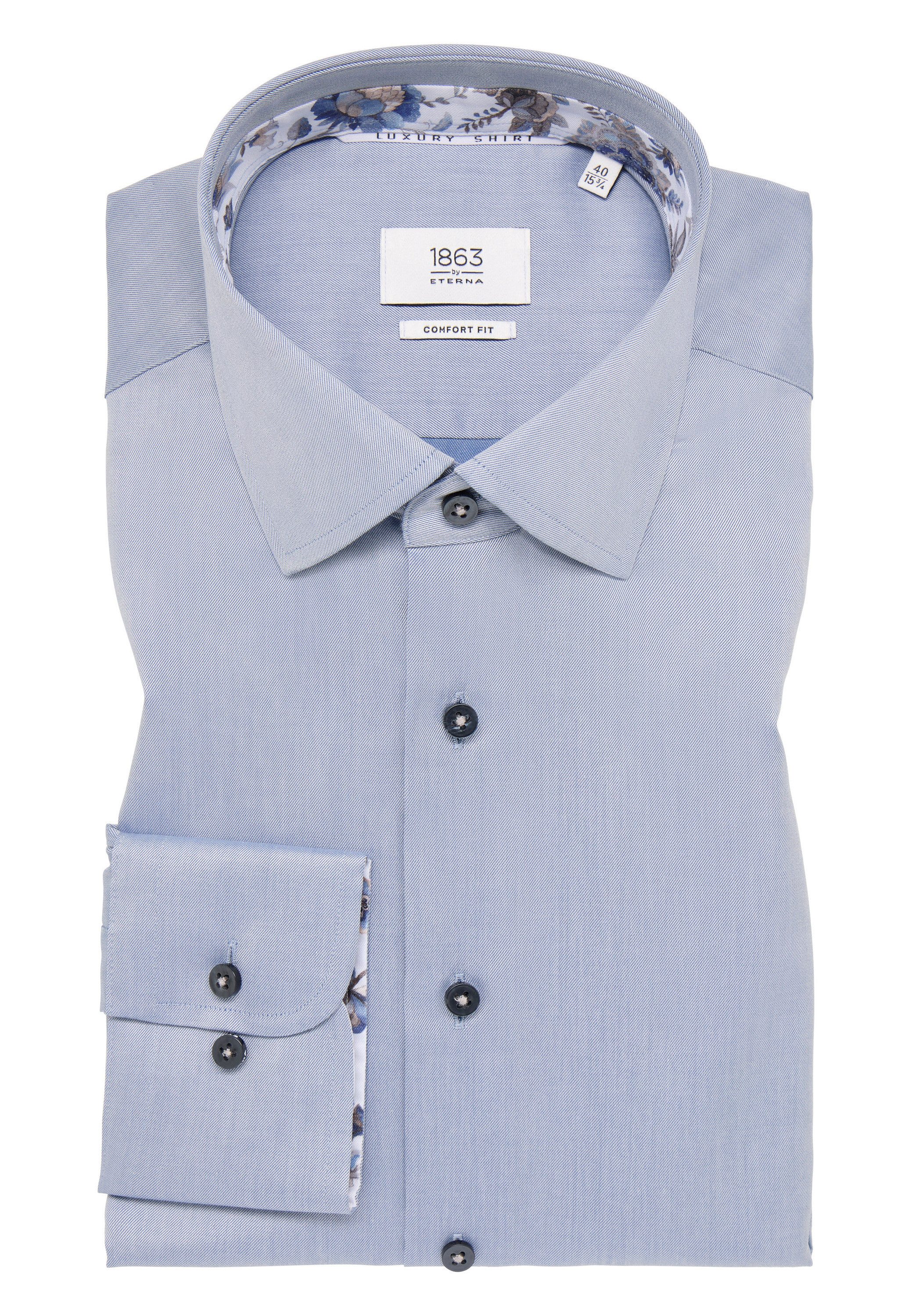 Eterna Overhemd met lange mouwen Comfort fit NON IRON (strijkvrij)