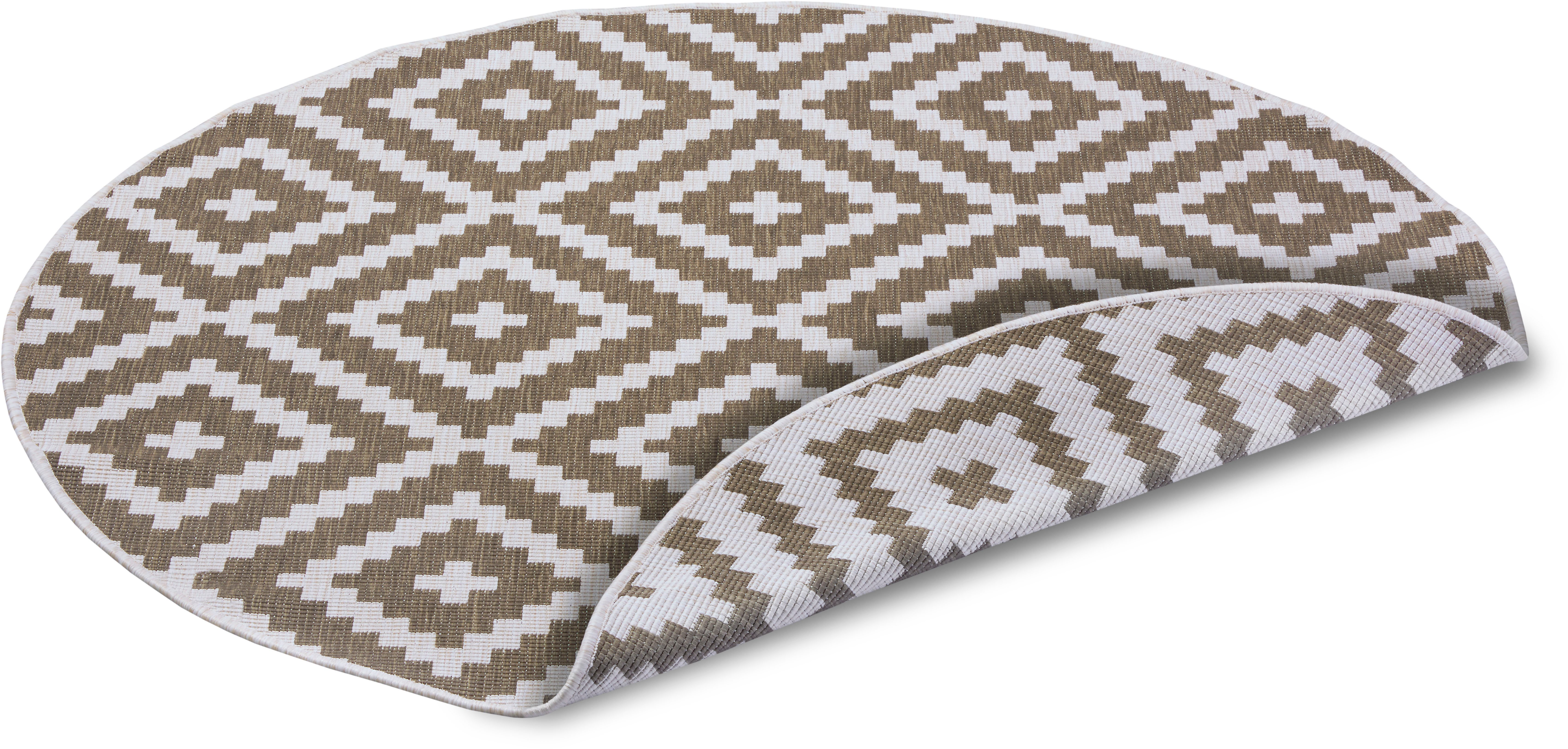 my home Vloerkleed Ronda tweezijdig te gebruiken kleed Sisal-look, platweefsel, in- en outdoor, geometrisch boho design