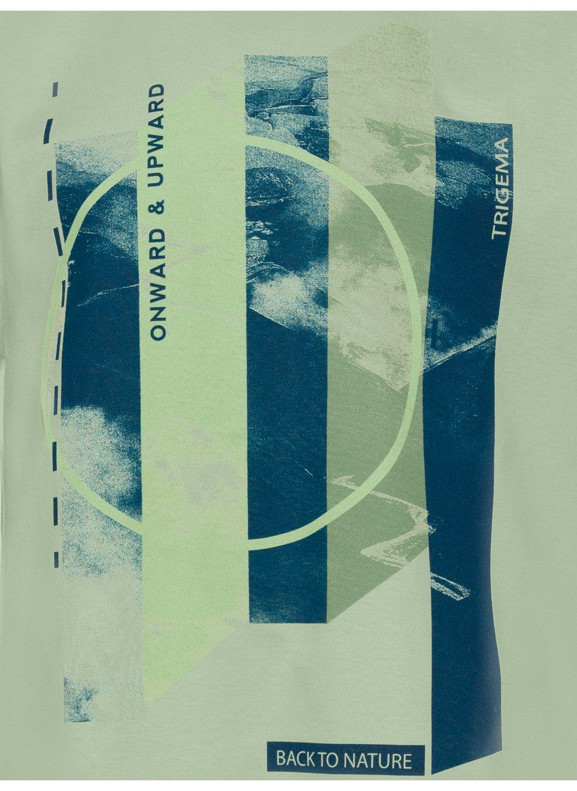Trigema T-shirt TRIGEMA T-shirt met modieus printmotief (1-delig)