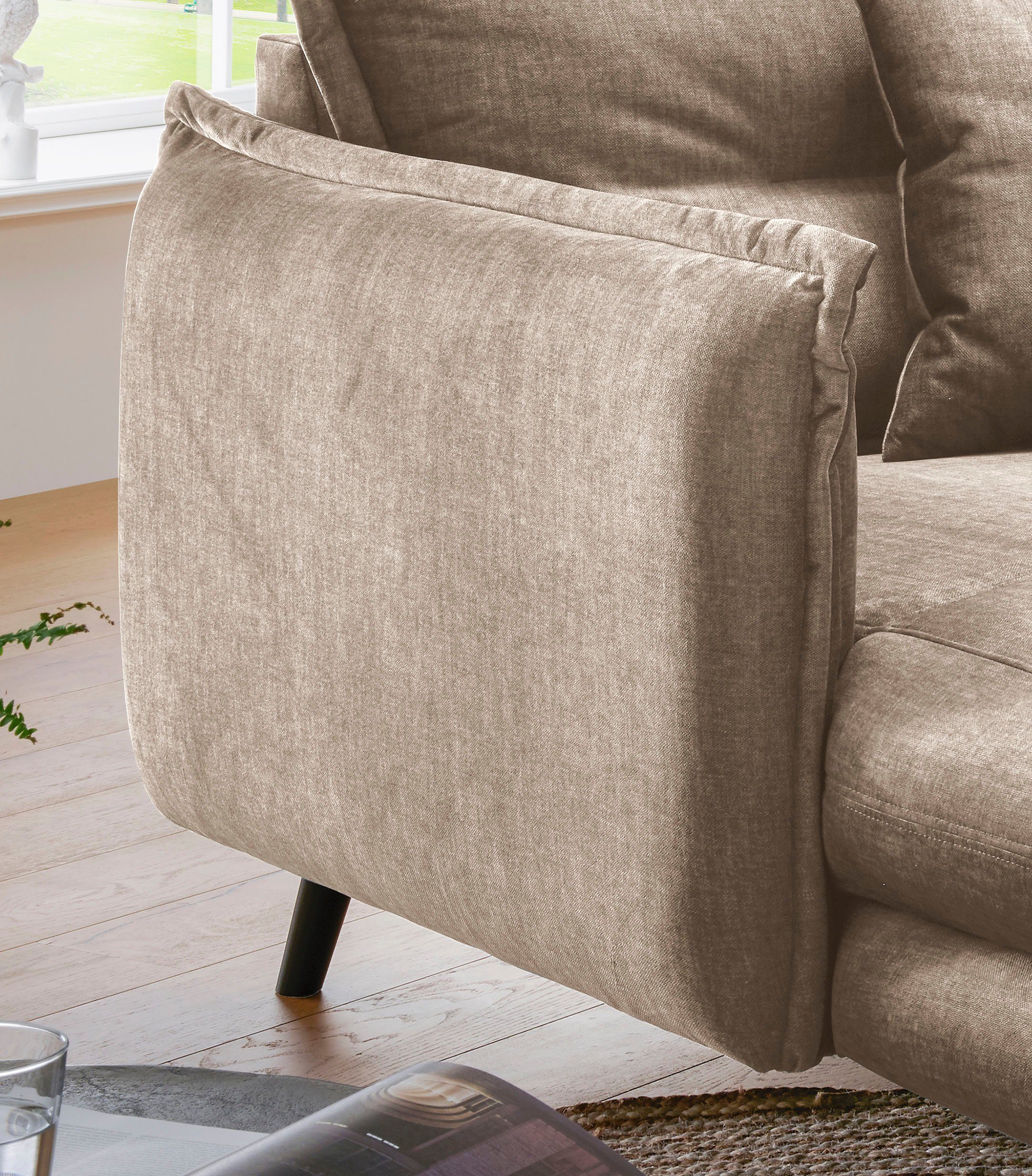 INOSIGN Loveseat LAZIO moderne fauteuil met een comfortabele bekleding, 2 stuks decoratieve sierkussens