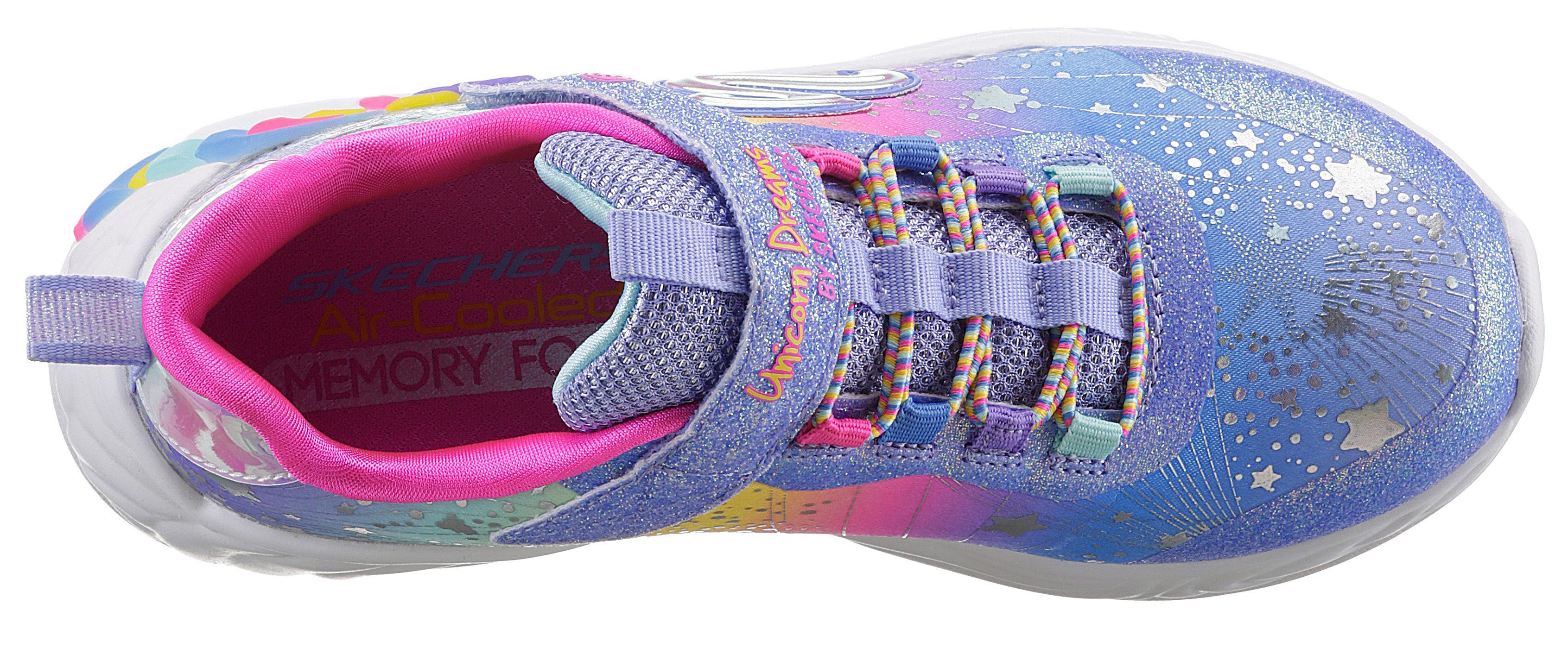 Skechers Sneakers UNICORN DREAMS- , gepolsterde binnenzool, vrijetijdsschoen, maat sjabloon te downloaden