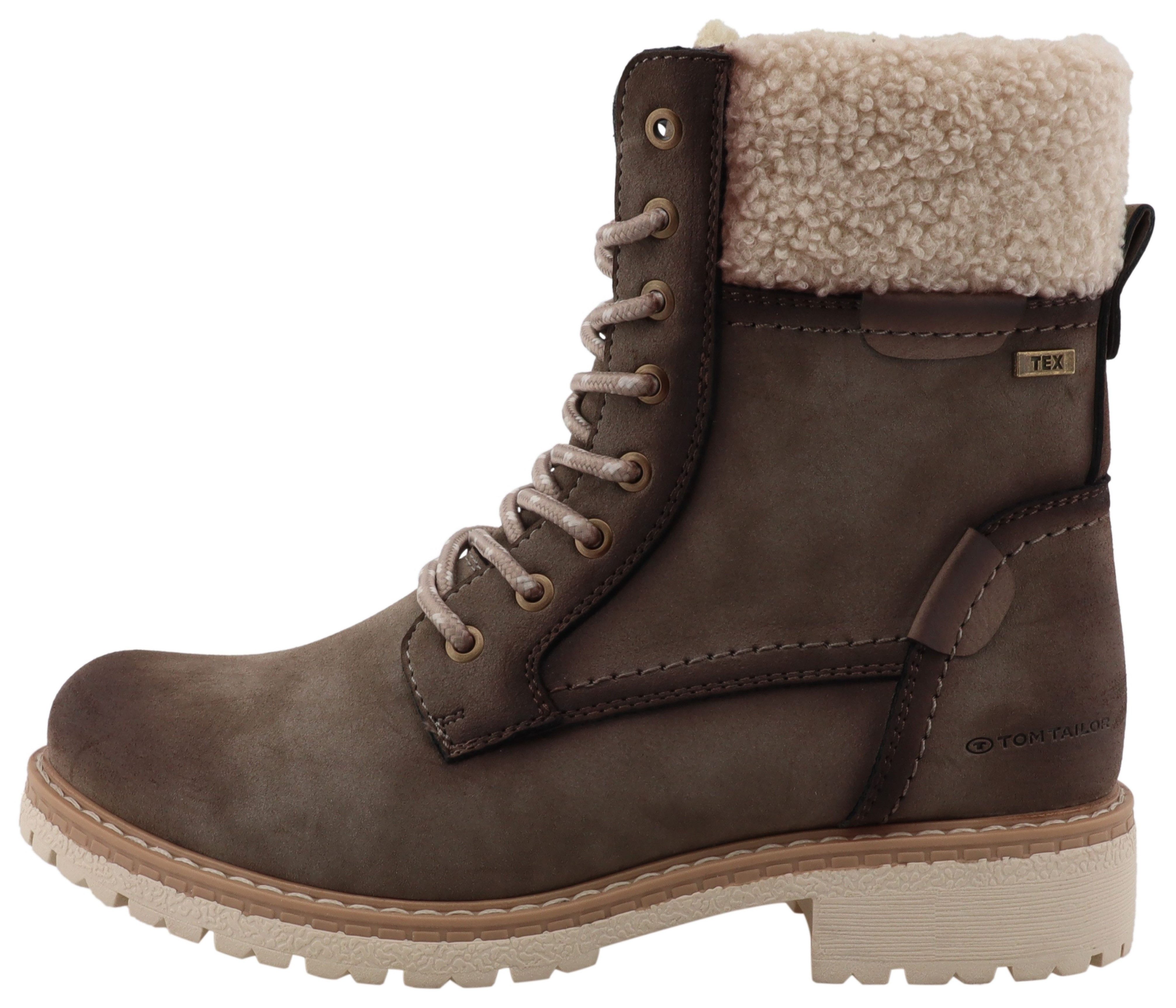 Tom Tailor Winterlaarzen Werkschoenen, hiking boot met blokhak