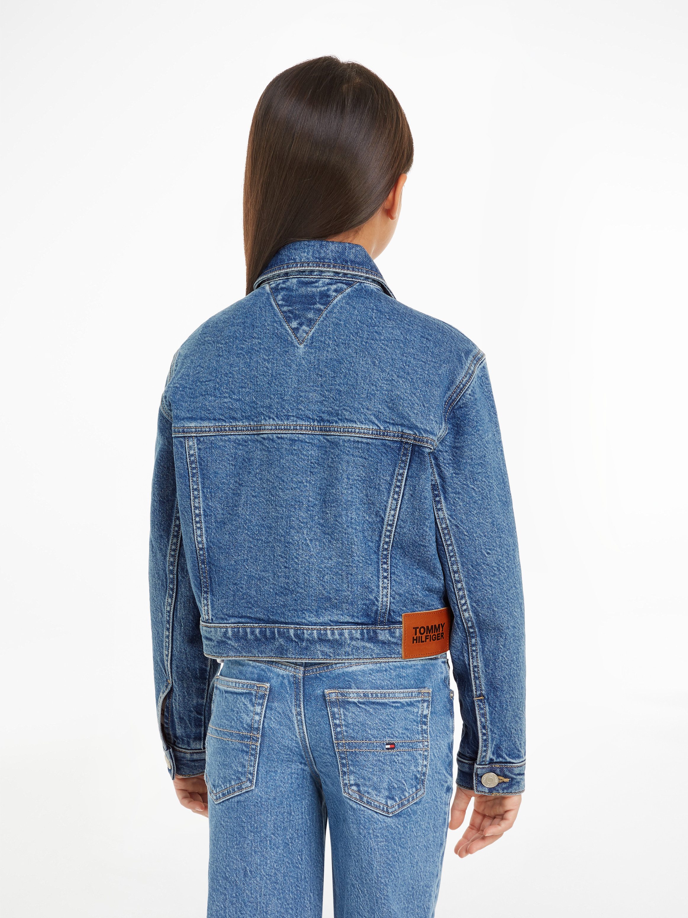 Tommy Hilfiger Jeansjack DENIM TRUCKER JACKET COMFORT Kinderen tot 16 jaar met logostiksel