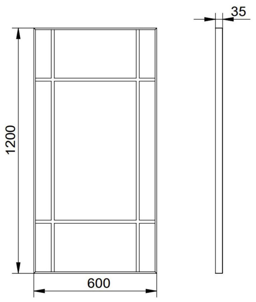 Talos Wandspiegel decoratieve spiegel met aluminium lijst, bxh: 60x120 cm