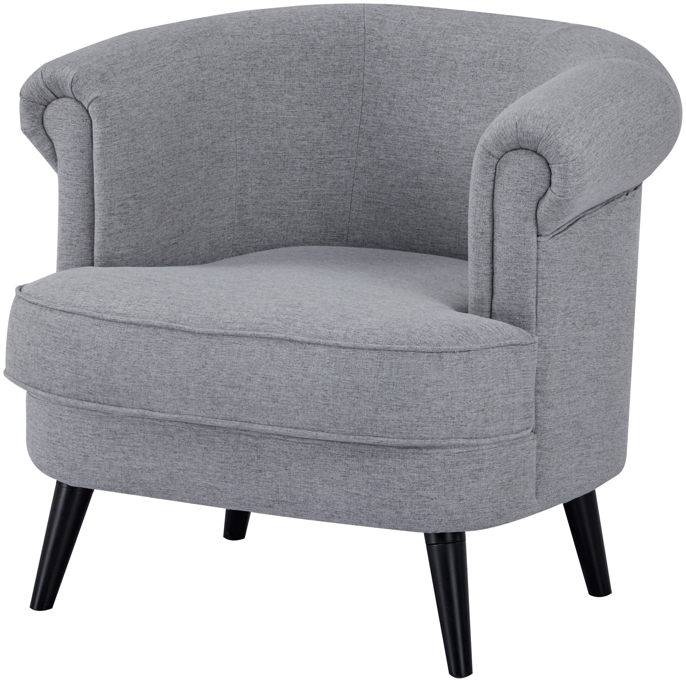 INOSIGN Fauteuil HUTSELL in Cord en Weefstof, TV-stoel of Relax-stoel fauteuils maat Geweven stof grijs