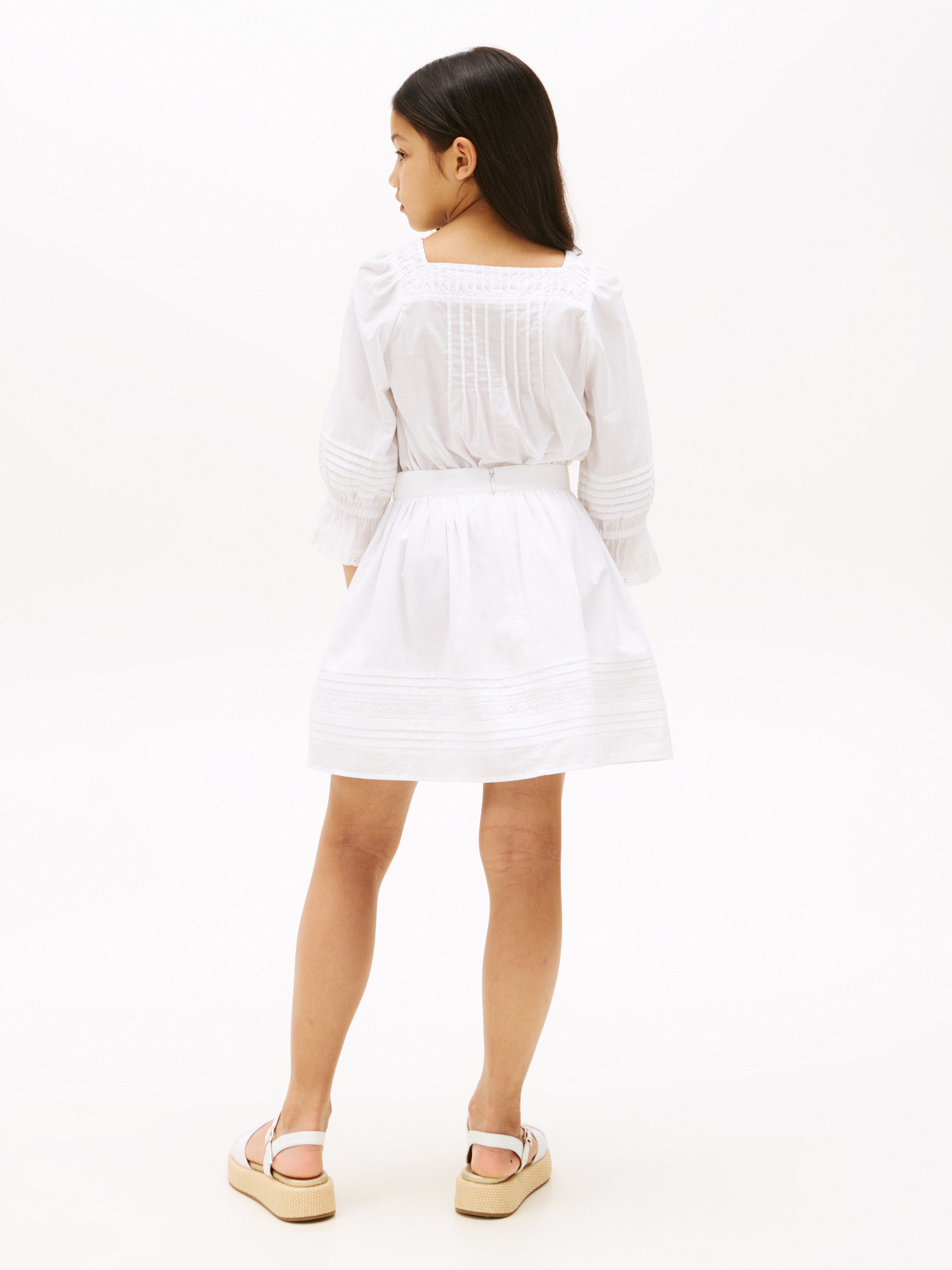 Tommy Hilfiger Geweven rok EMBROIDERED TAPE SKIRT voor kinderen tot 16 jaar, met borduursel