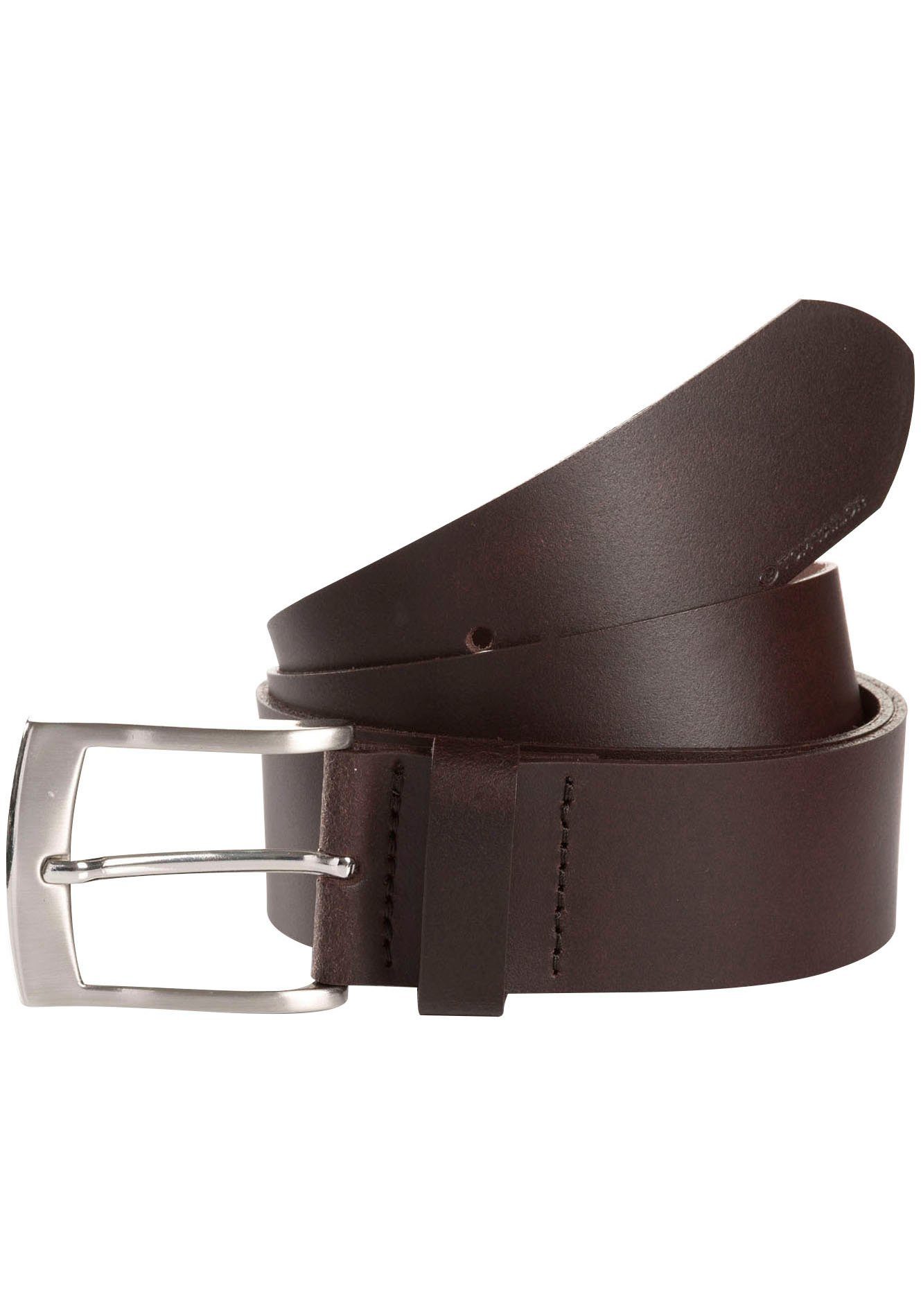 Tom Tailor Leren riem TTANDREW 4 cm breed, herenriem, jeans en casual, tot maat 120