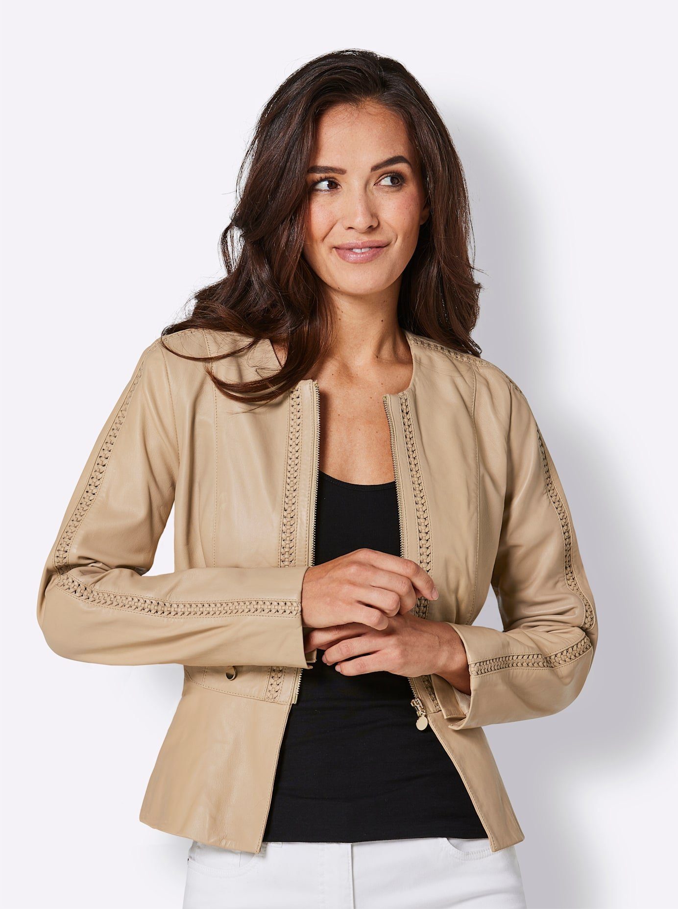 CREATION L PREMIUM Leren blazer Lamsnappa-leren blazer