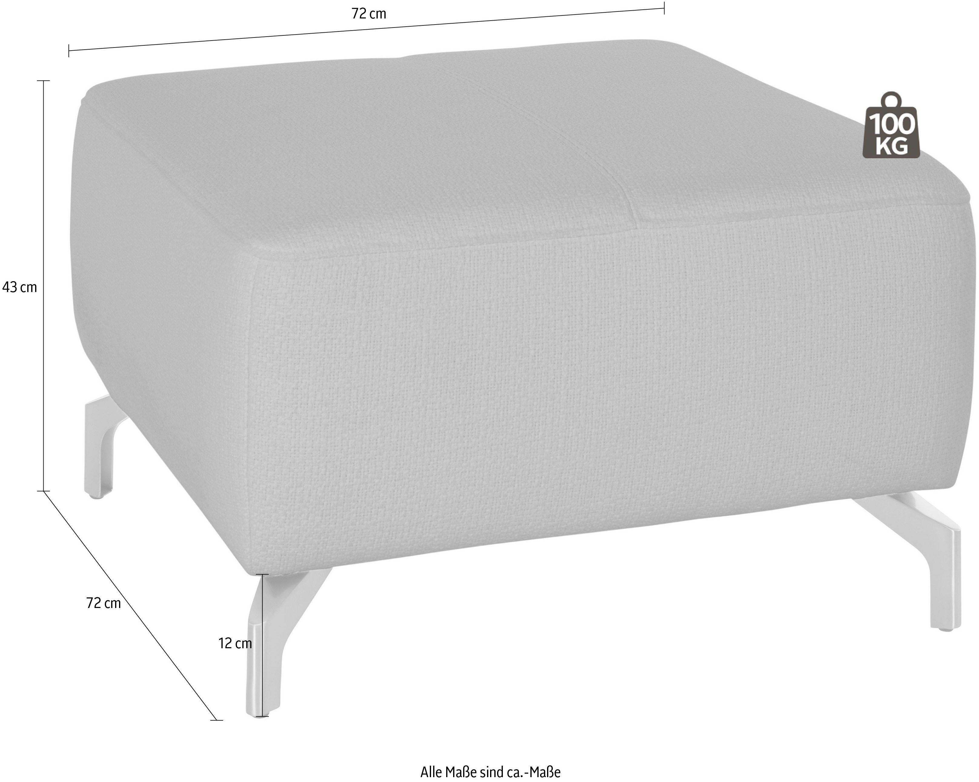 sit&more Hocker GIZEH Poothoogte 12 cm, naar keuze in 2 verschillende pootkleuren