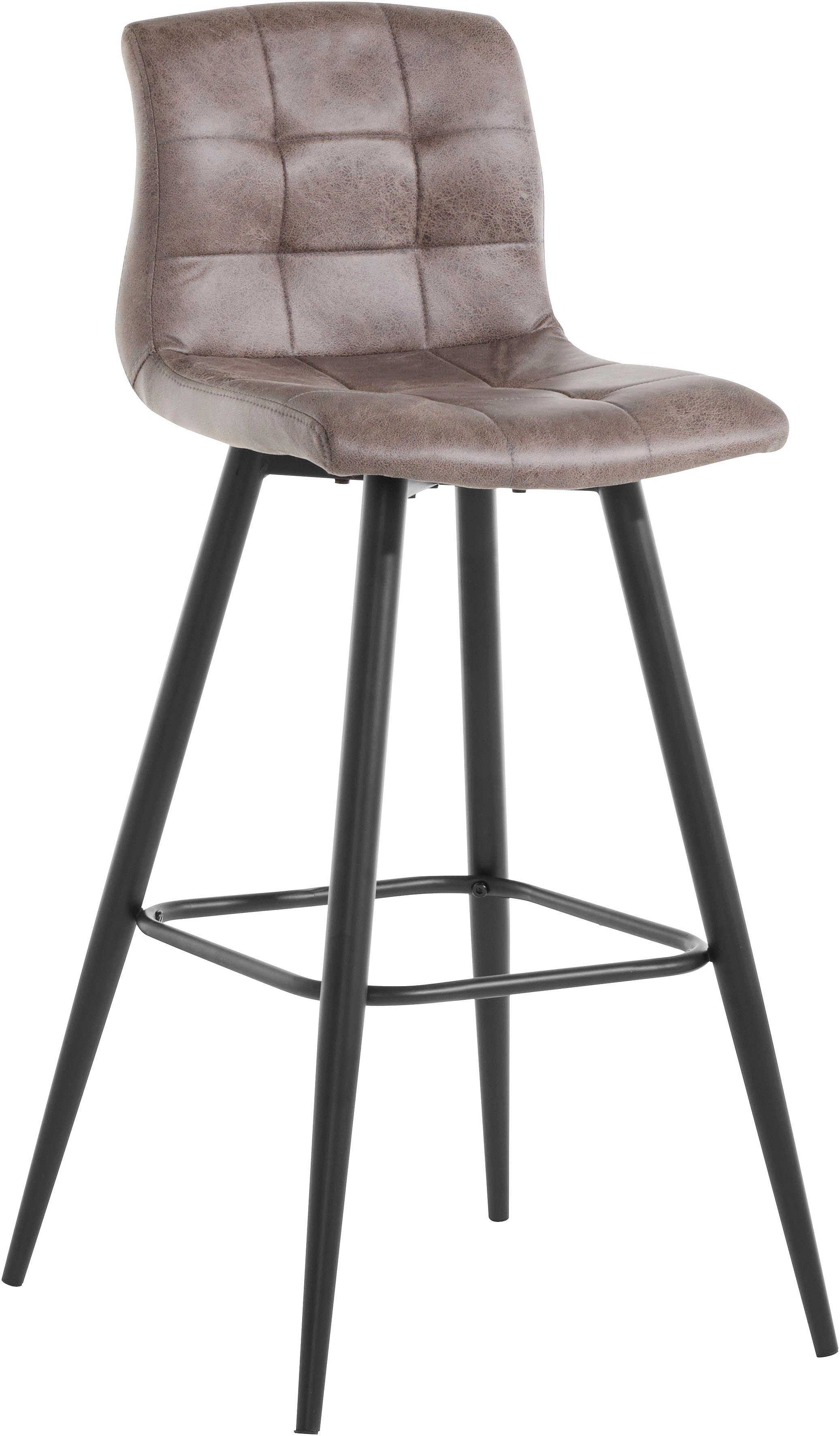 Homexperts Barkruk Sarah , overtrekstof van microvezel vintage of weefstof, met voetreling (set)