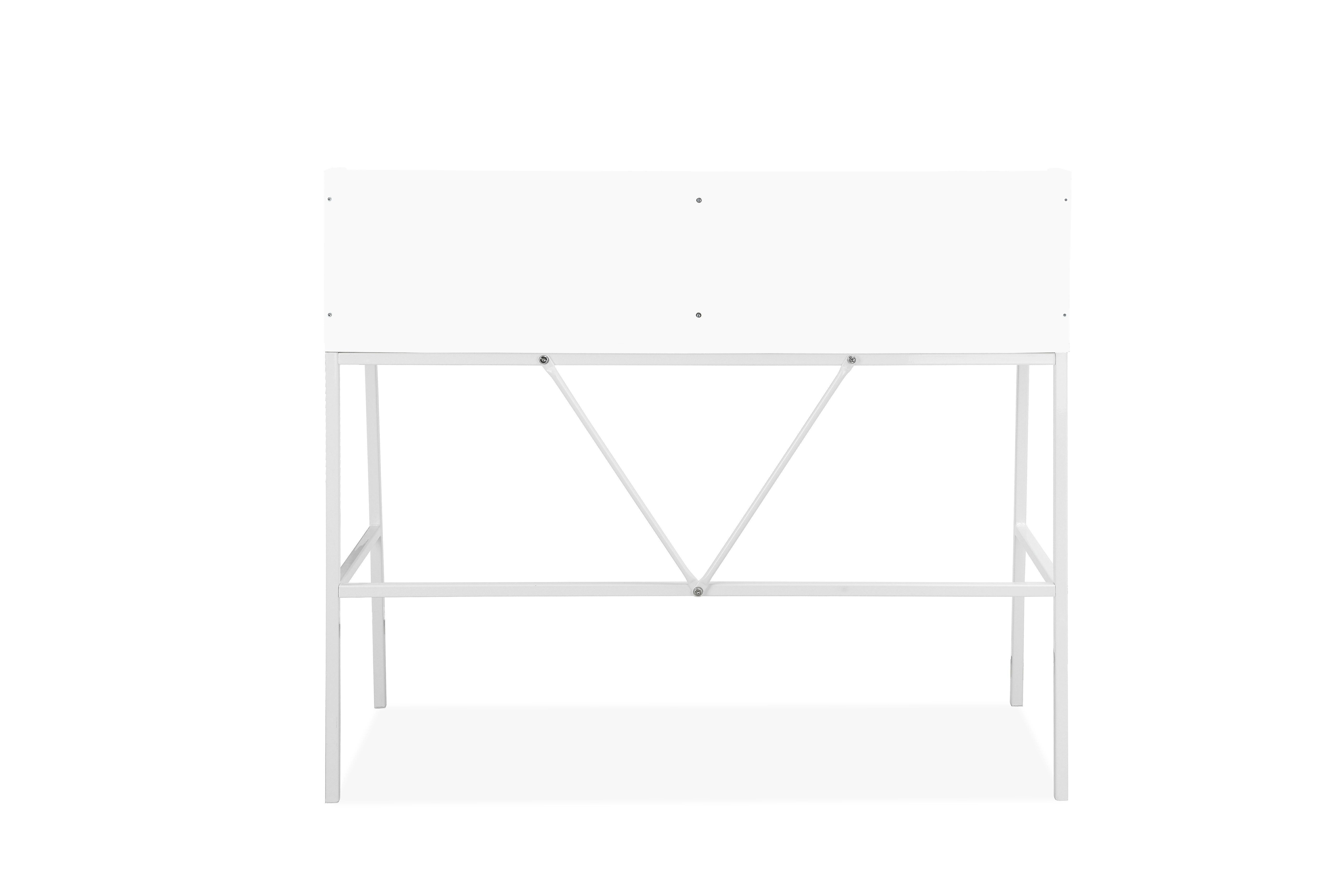 INOSIGN Bureau Jaxson wit frame van metaal, breedte 120 cm (1 stuk)
