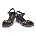 panama jack sandaaltjes victory leopard in luipaard-look zwart