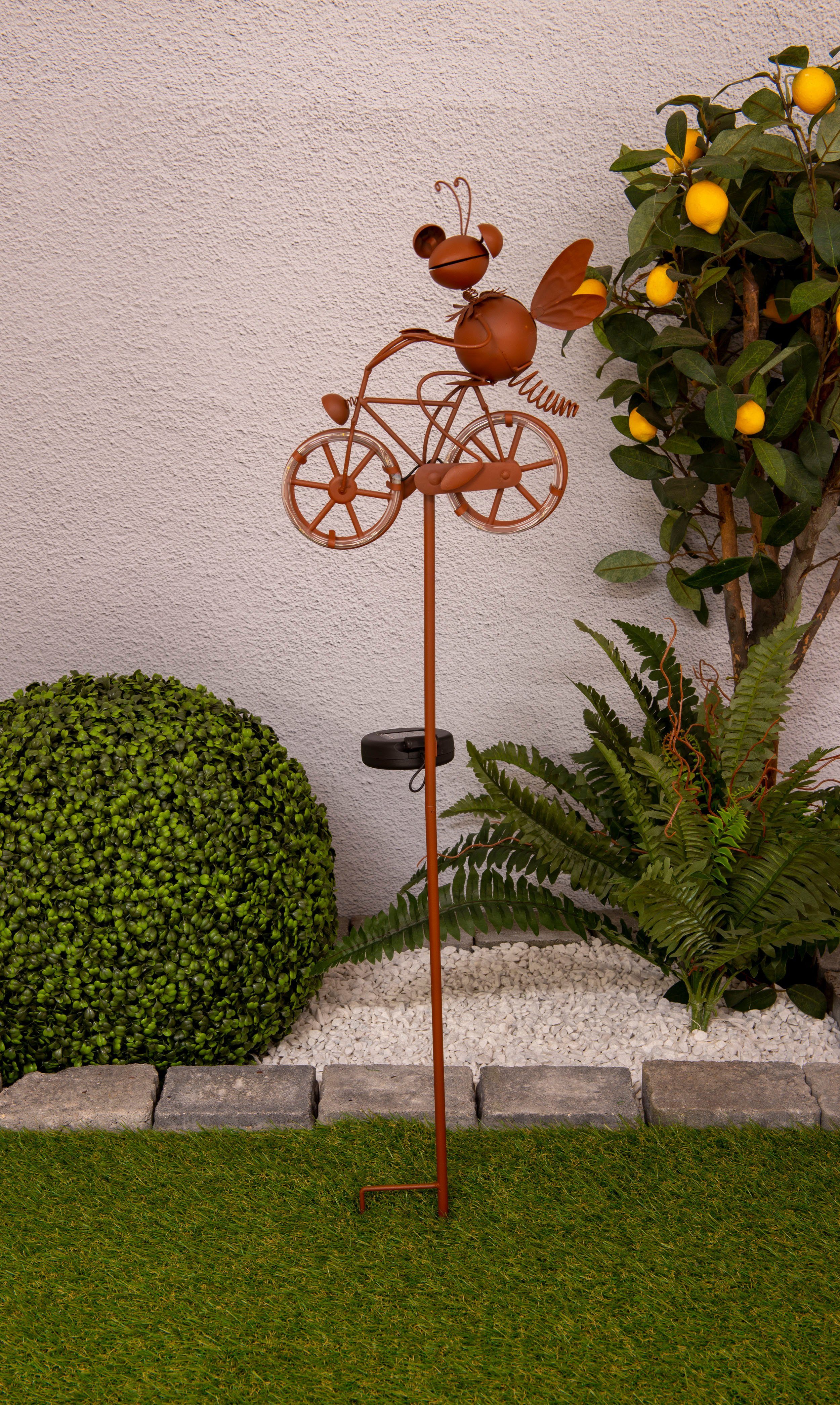 näve Ledsolarlamp Borella Led solar grondpen, bruin, warmwit, decoratieve figuur (1 stuk)