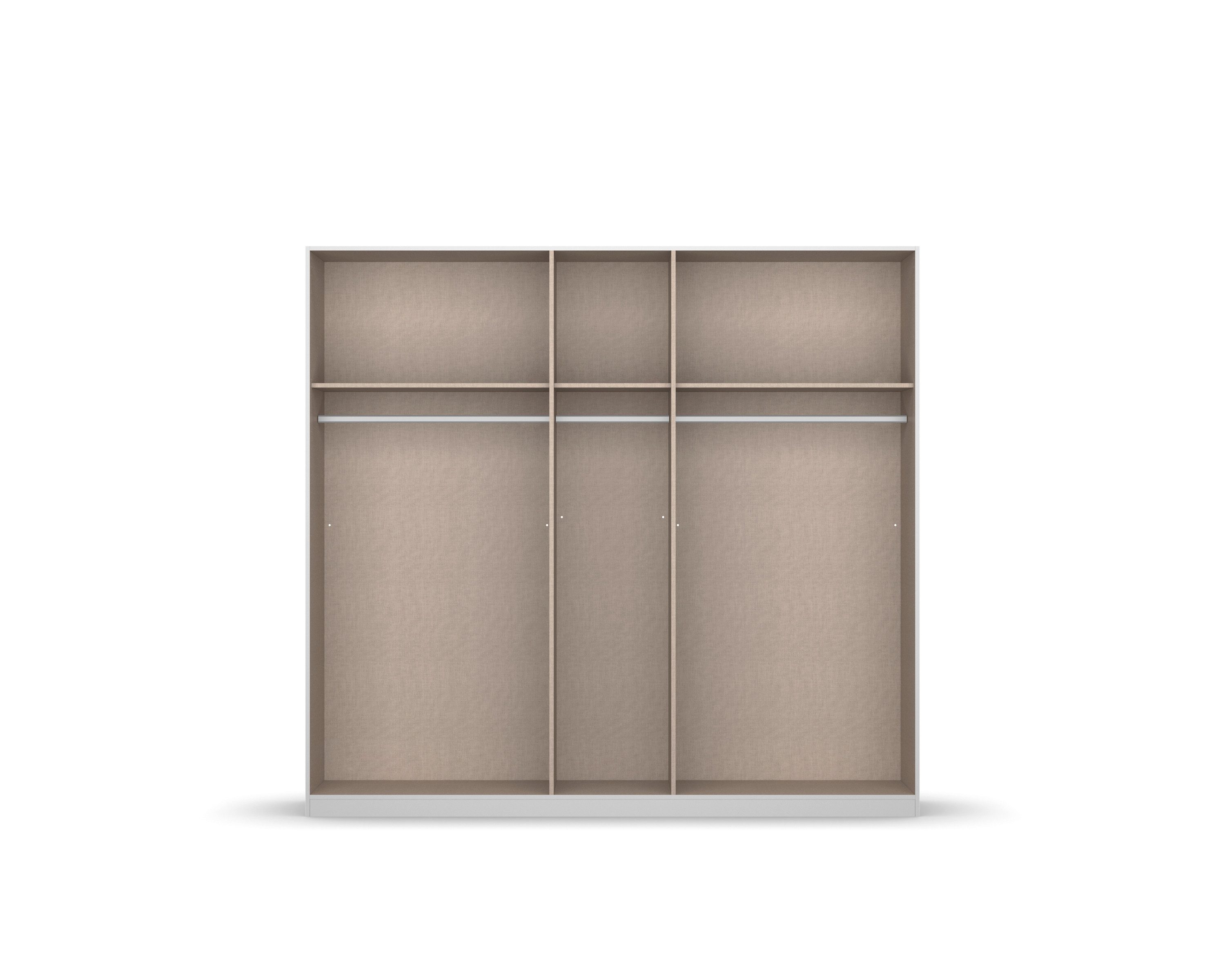 rauch Draaideurkast Kledingkast Kast Garderobe Slaapkamerkast ACERO Middeldeuren met spiegel in moderne loft-look MADE IN GERMANY