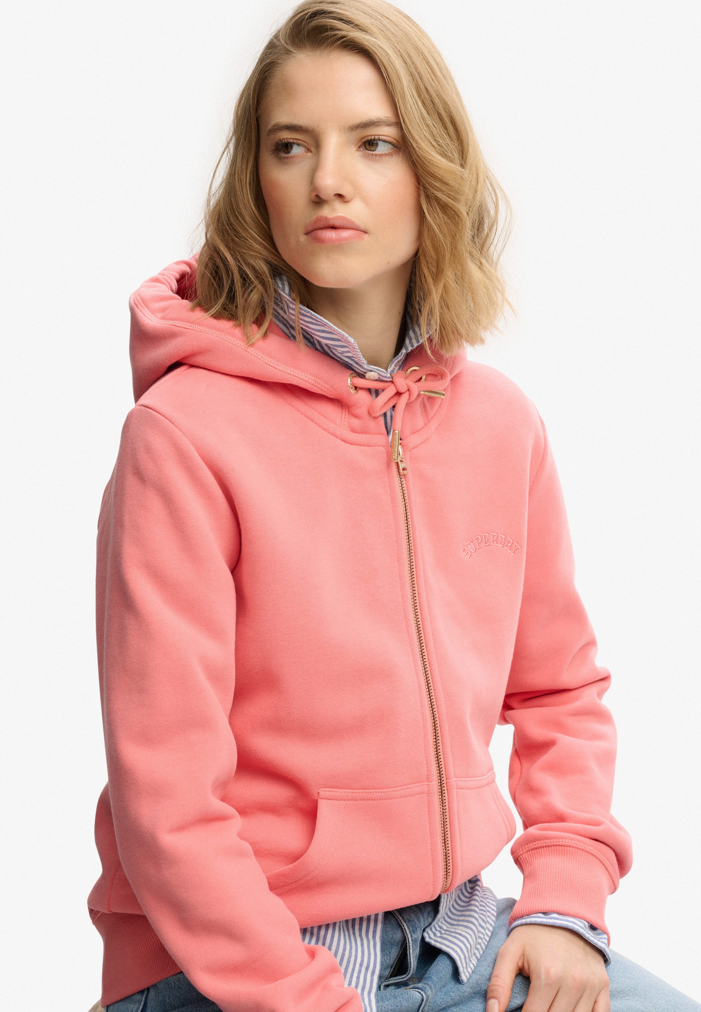 Superdry Capuchonsweatvest ESSENTIAL LOGO ZIPHOOD HB