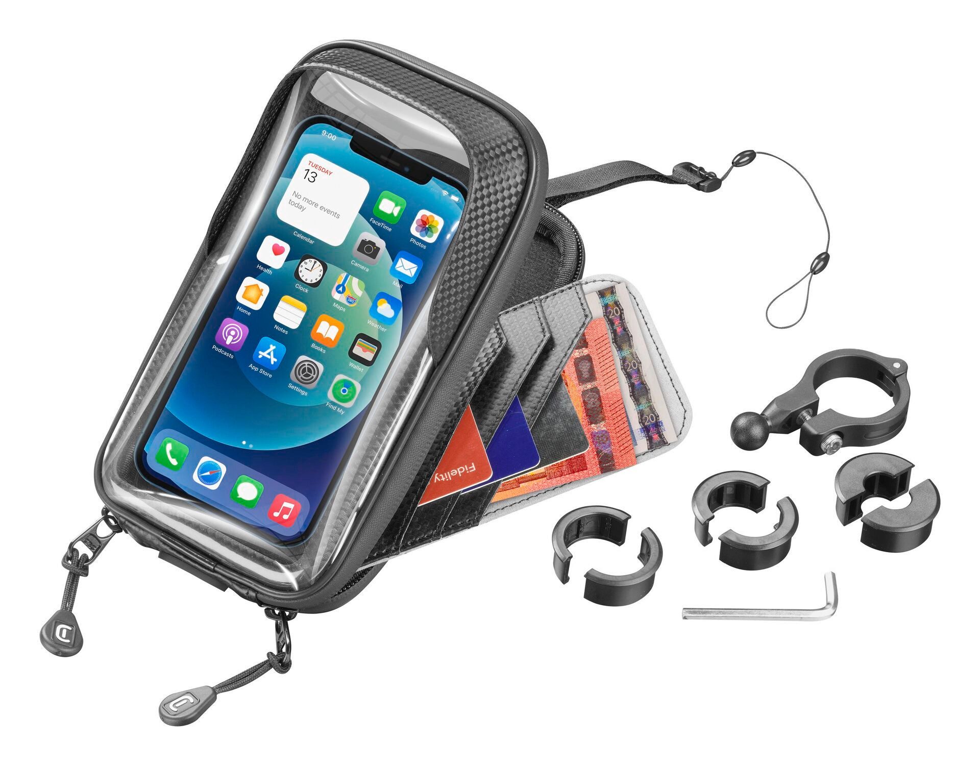 Cellularline Gsm-houder Waterdichte telefoonhouder voor motorfiets, fiets