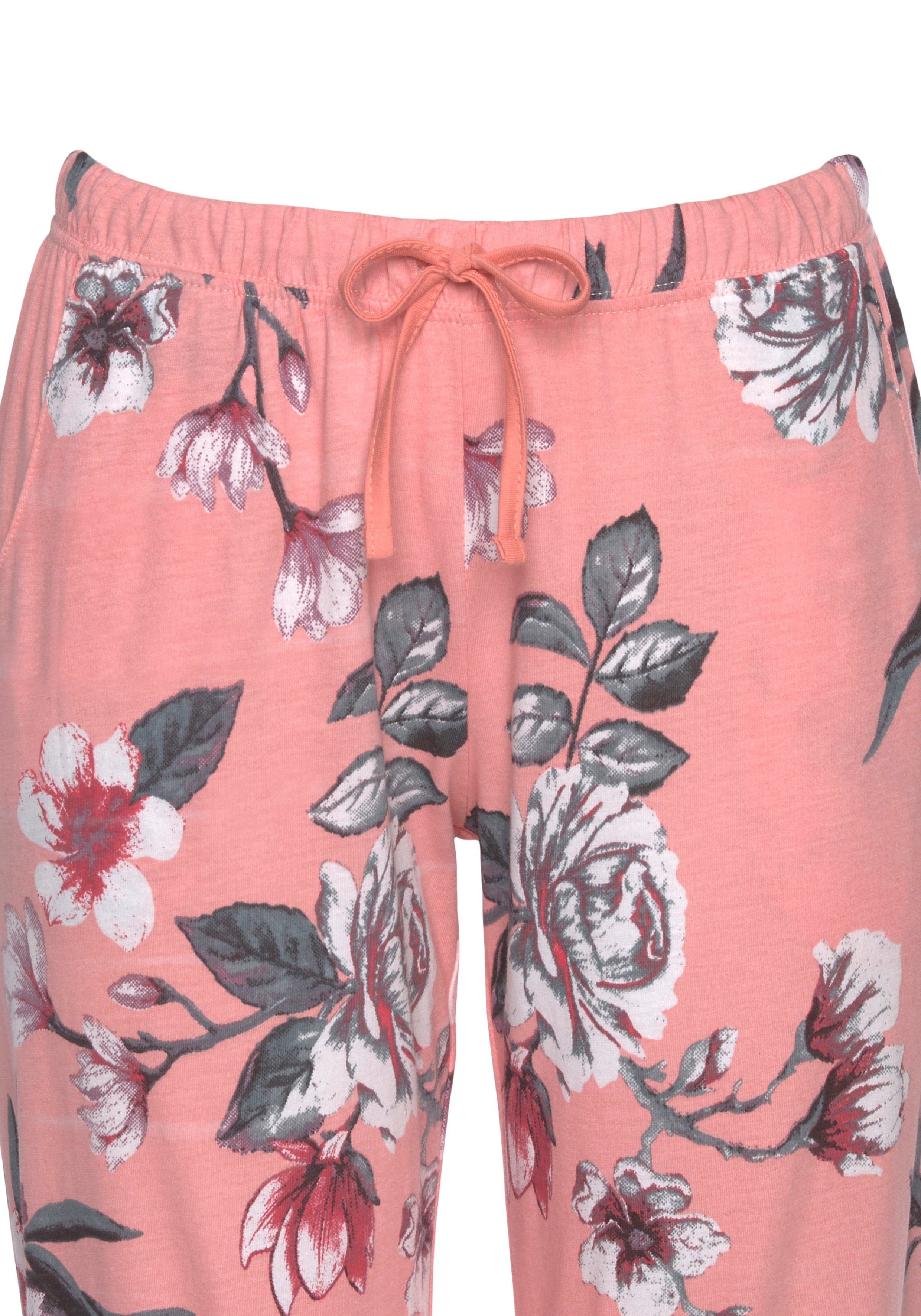 Vivance Dreams Pyjama met bloemenprint (2-delig, 1 stuk)