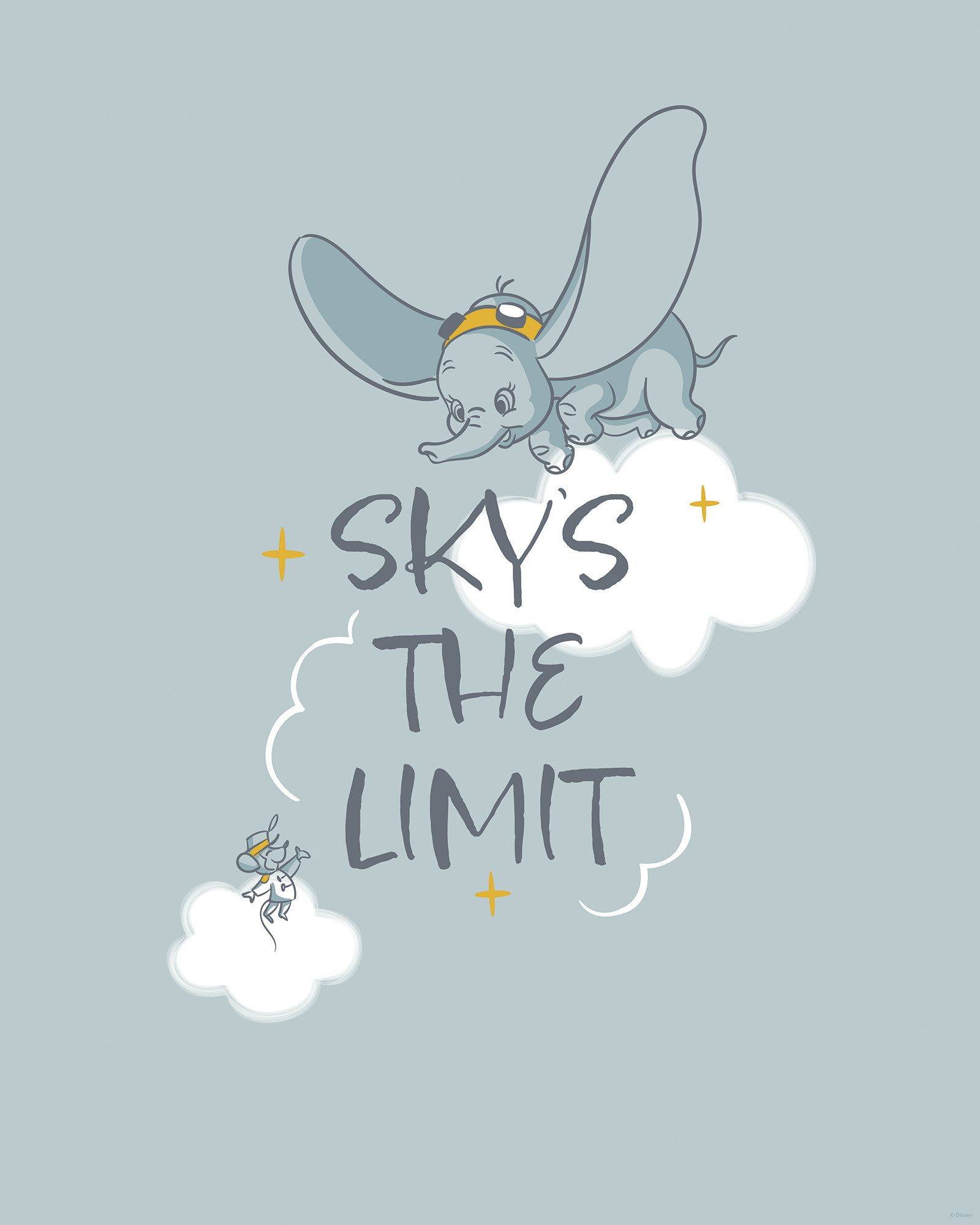 Komar Artprint Disney Dumbo Sky`s the Limit 40 x 60 cm (breedte x hoogte) - kinderkamer, decoratie (1 stuk)