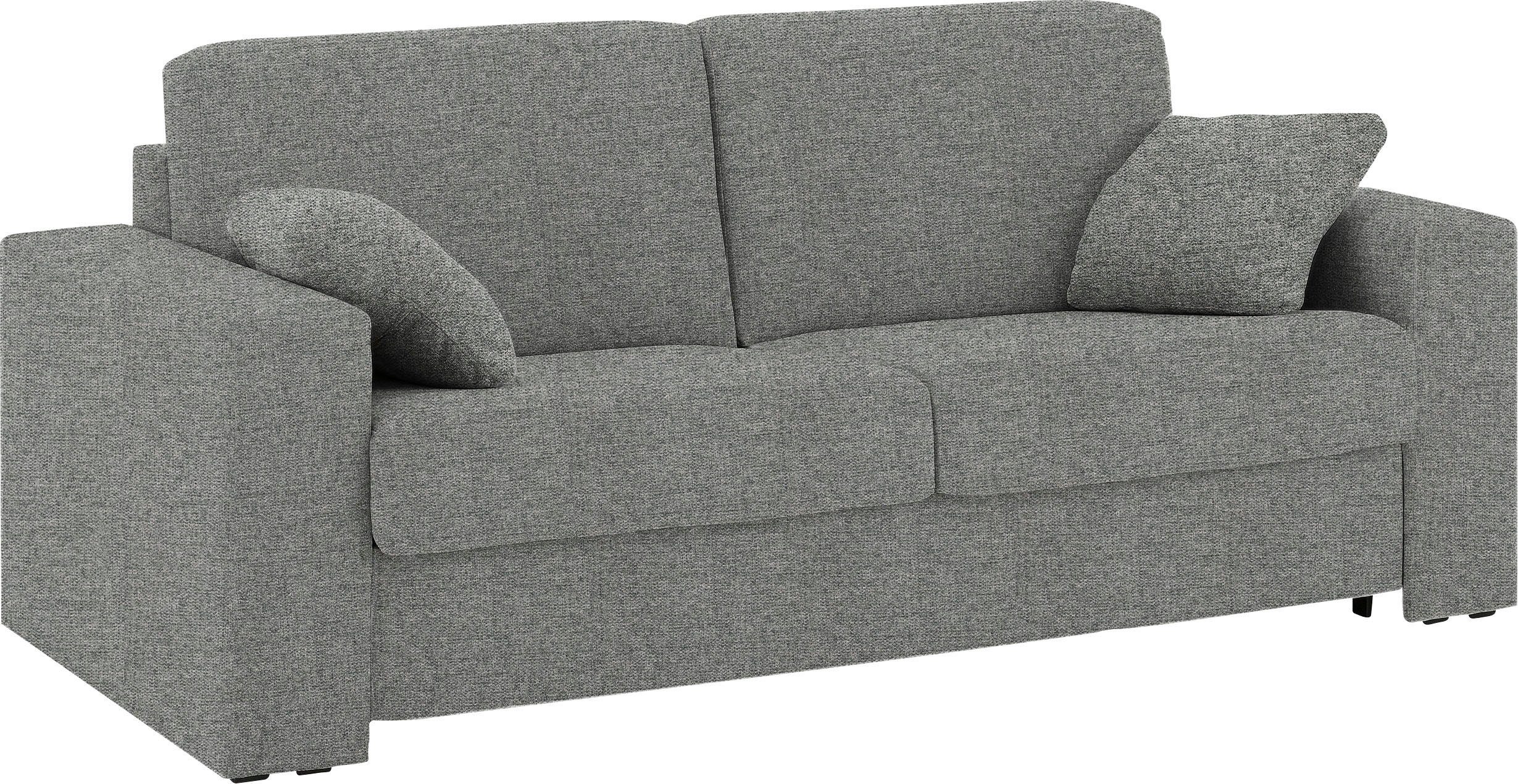 Home affaire Slaapbank Roma matras hoogte 14 cm Bedfunctie, met vering, lattenbodem, matras grijs, slaapbanken, 163 cm x 198 cm