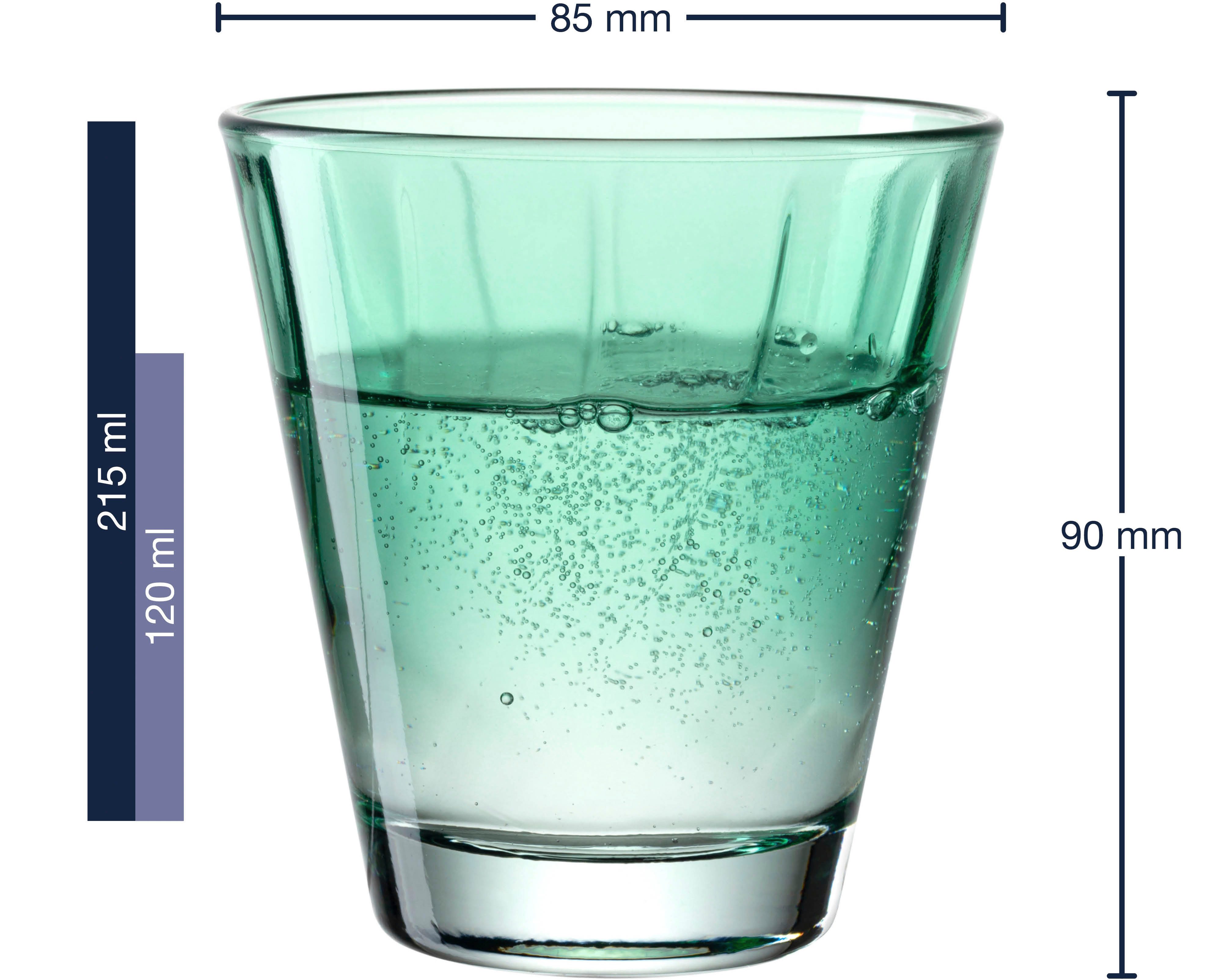 LEONARDO Glazenset Drinkglas, TWIST, 215 ml, 4-delig set (set, 4-delig)