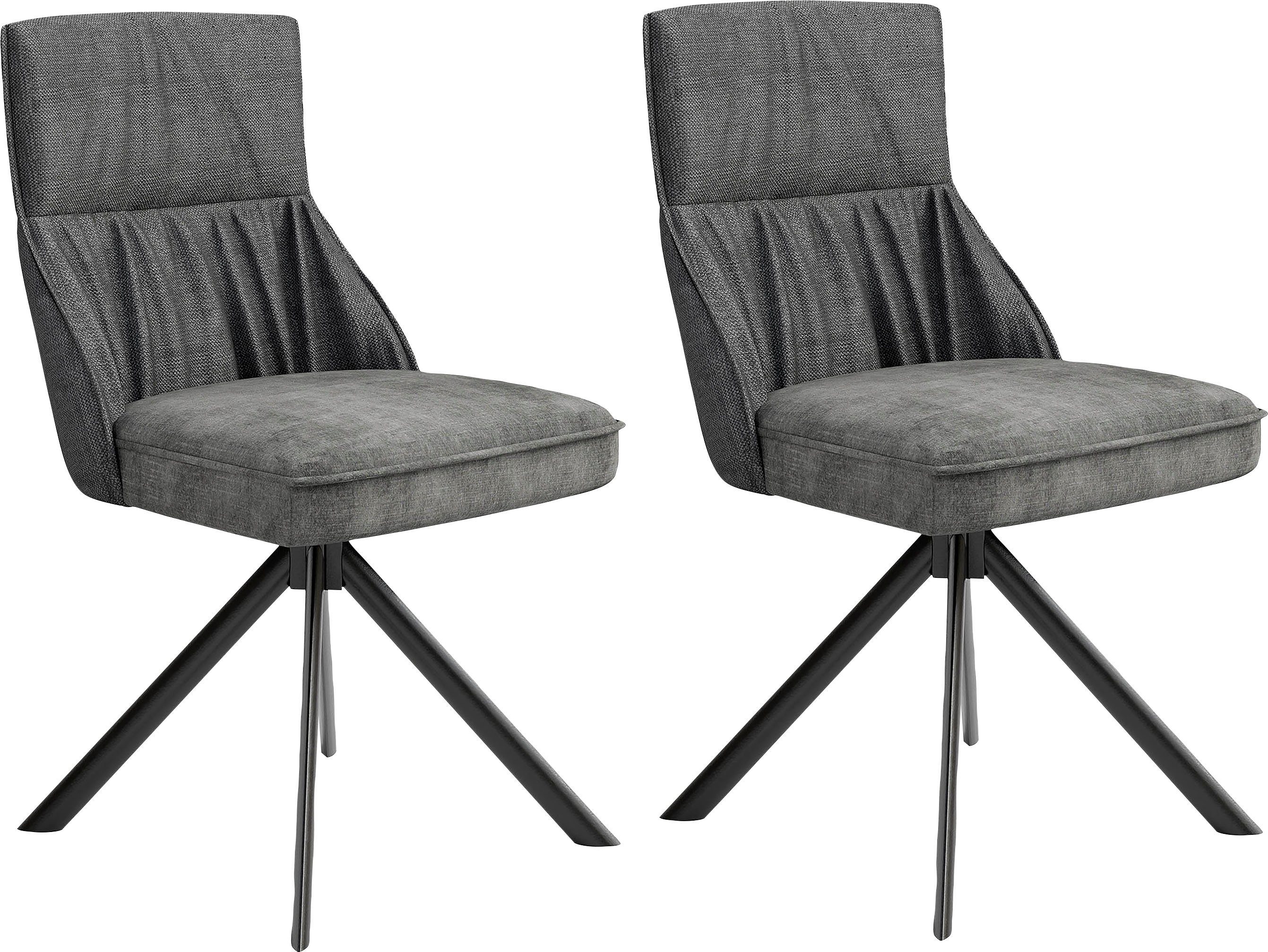 byLIVING Eetkamerstoel California set van 2, met pocketveringskern, 180° draaibaar met return-functie (set, 2 stuks)