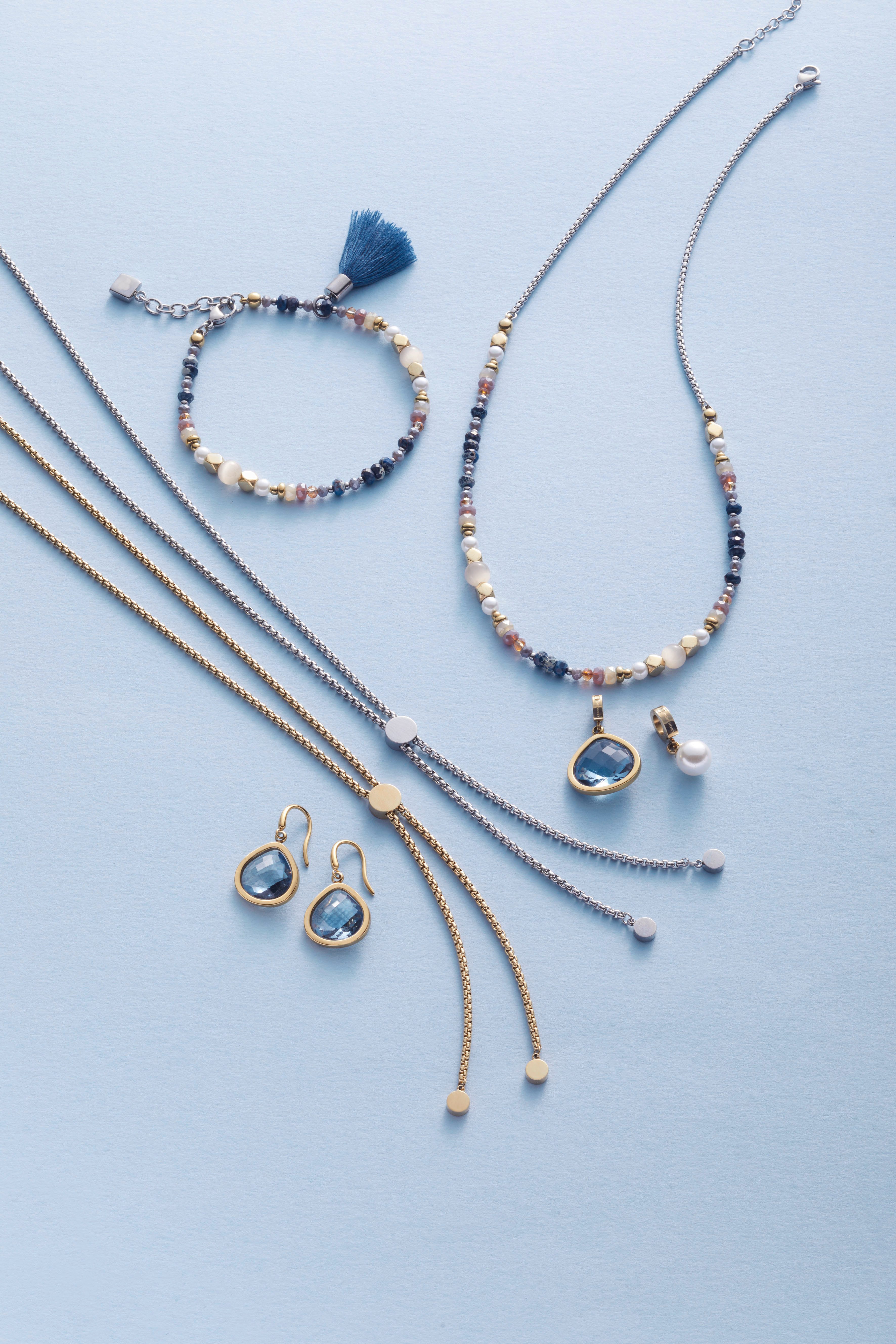 LEONARDO Armband Babsi, 024314 met sodaliet - met glasparel, parelmoer, parel (geïmiteerd)
