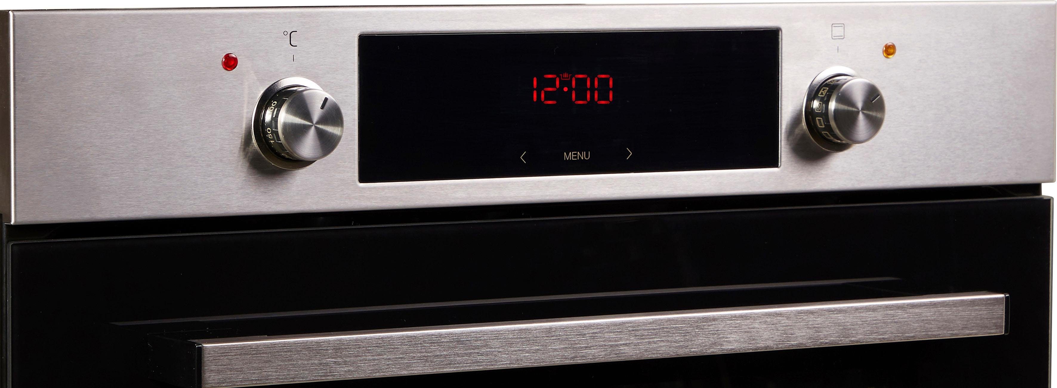Amica Inbouwoven EBX 944 620 E Extra grote oven met 2 uittrekelementen, bakplaten glijden veilig uit.