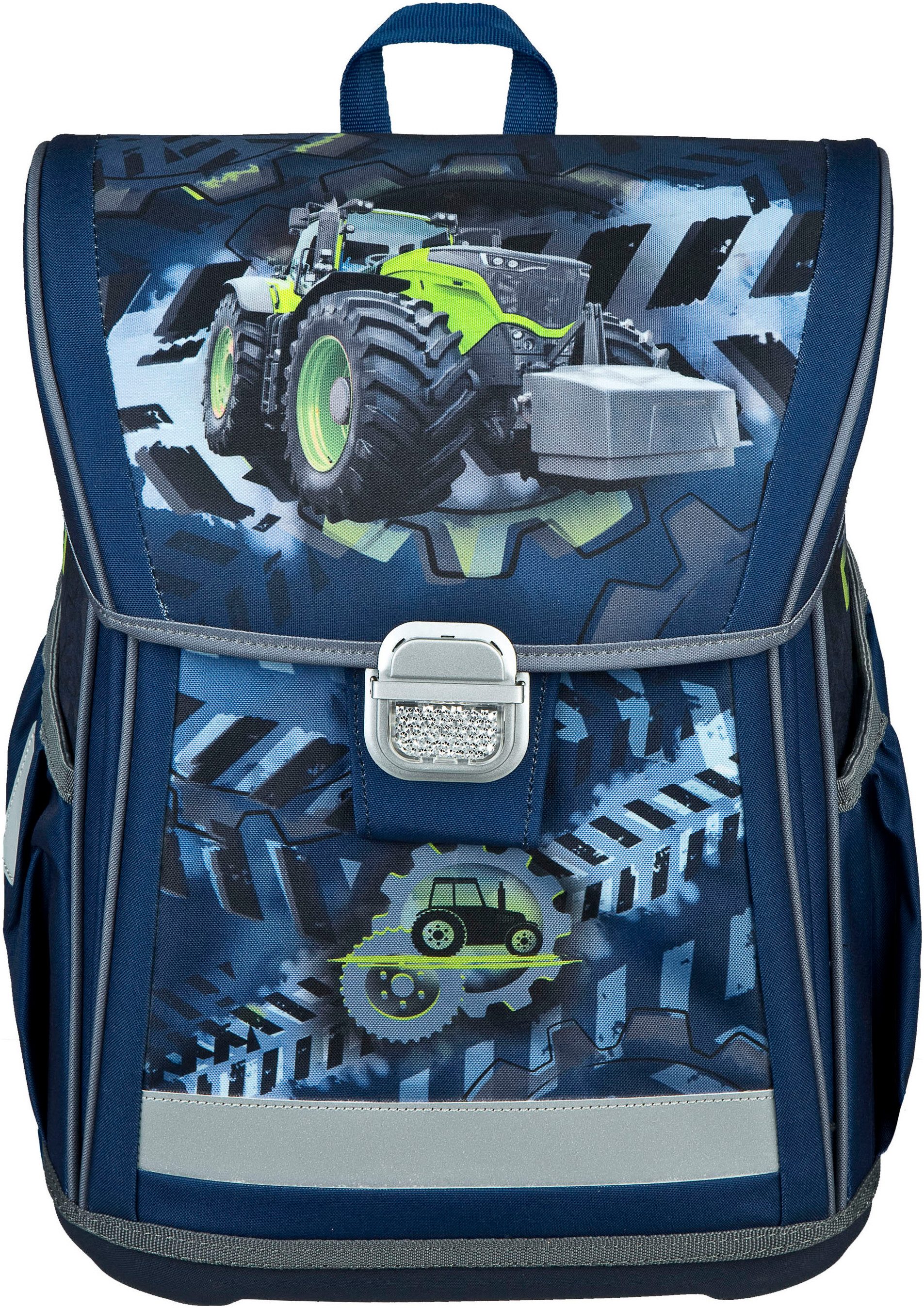 UNDERCOVER Schooltas Curve, Tractor (set, 4-delig, Schooltas, pennenetui, gymtas, portemonnee)