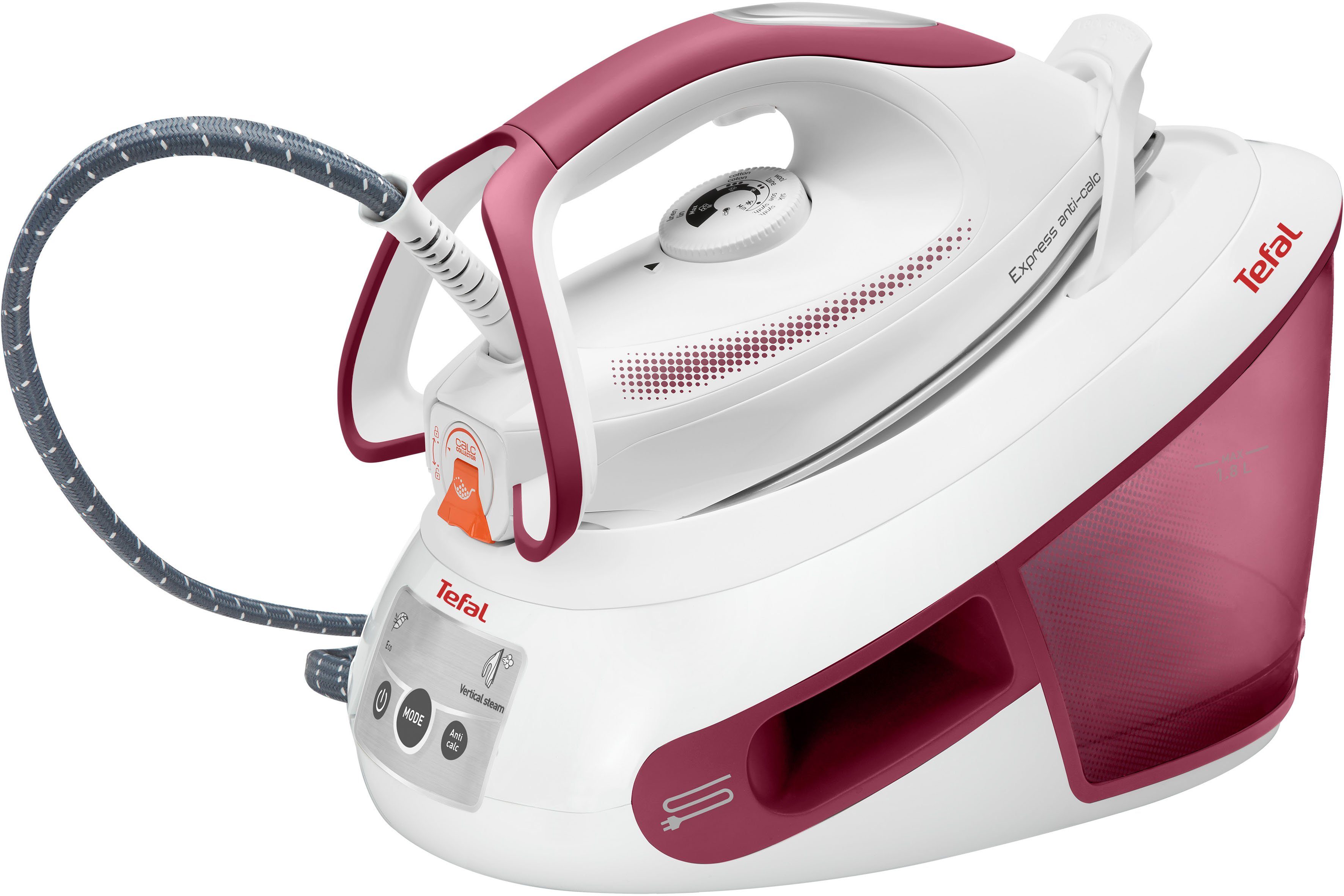 Tefal Stoomstrijksysteem Express Anti-Calc, 2800 W, 1,8 Liter Wassertank,...