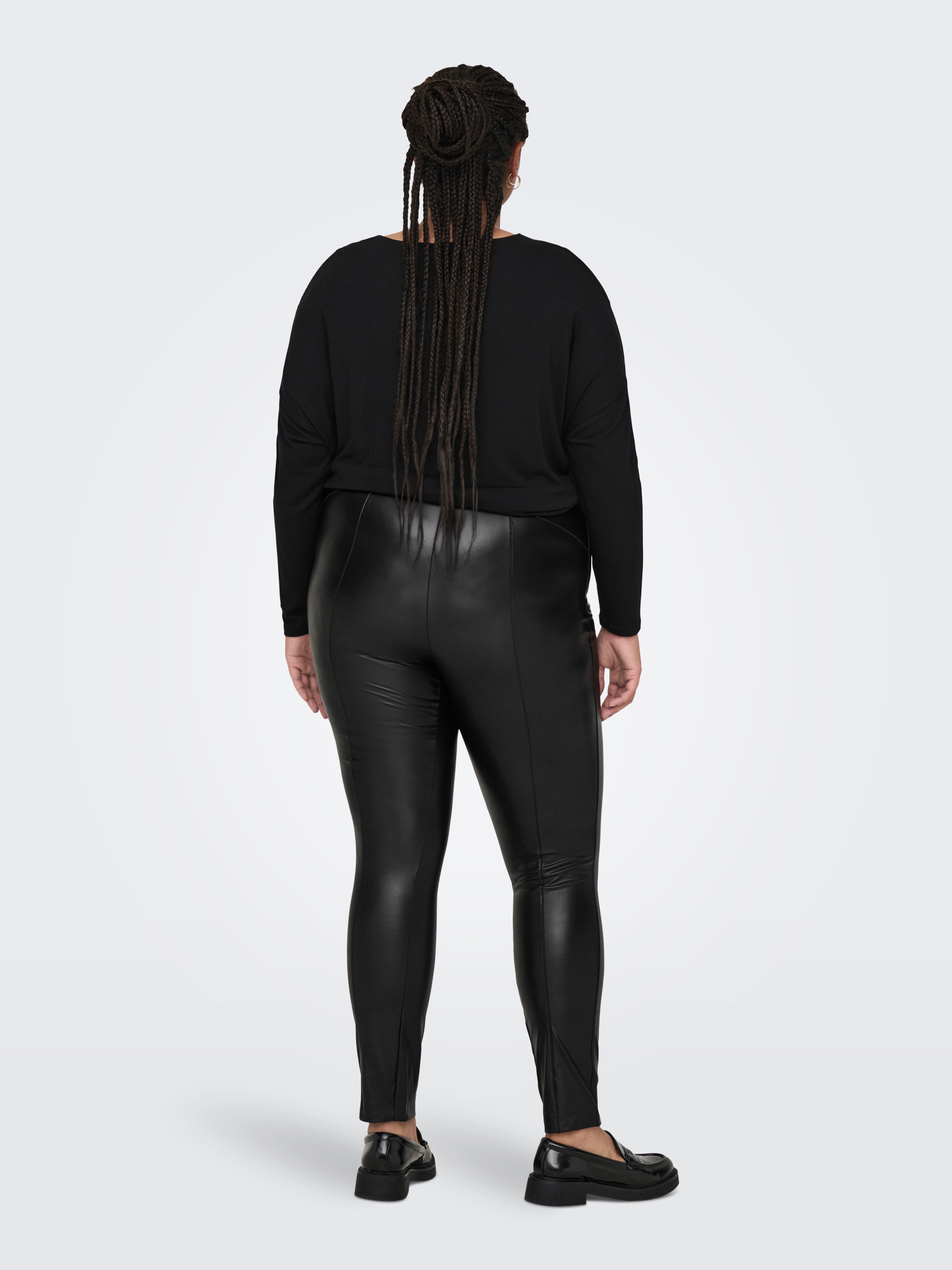 ONLY CARMAKOMA Imitatieleren broek CARJESSIE FAUX LEATHER LEGGING OTW NOOS