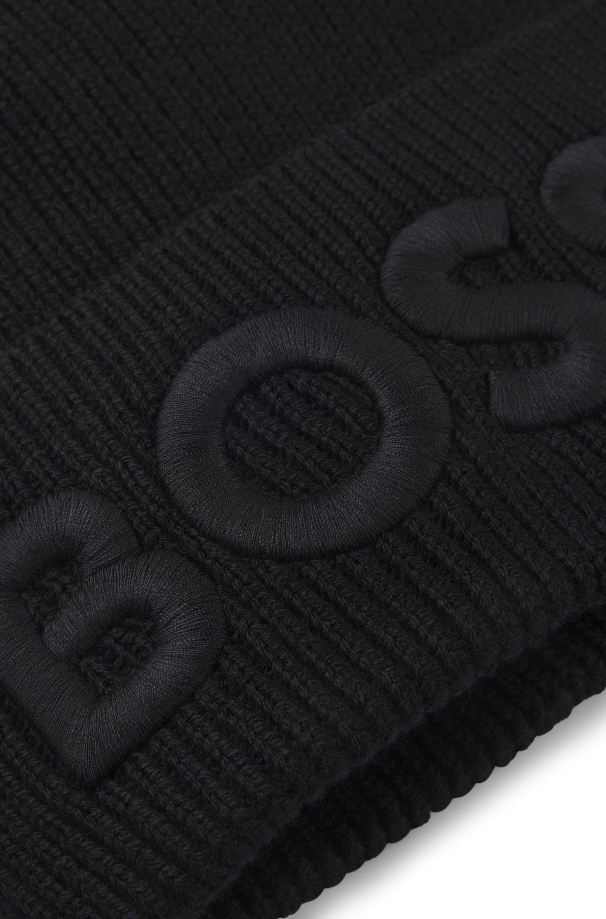 Boss Orange Beanie Afox met 3d-logo borduurwerk
