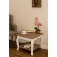 my flair salontafel adriana houten tafel, vierkant model, landelijke stijl bruin