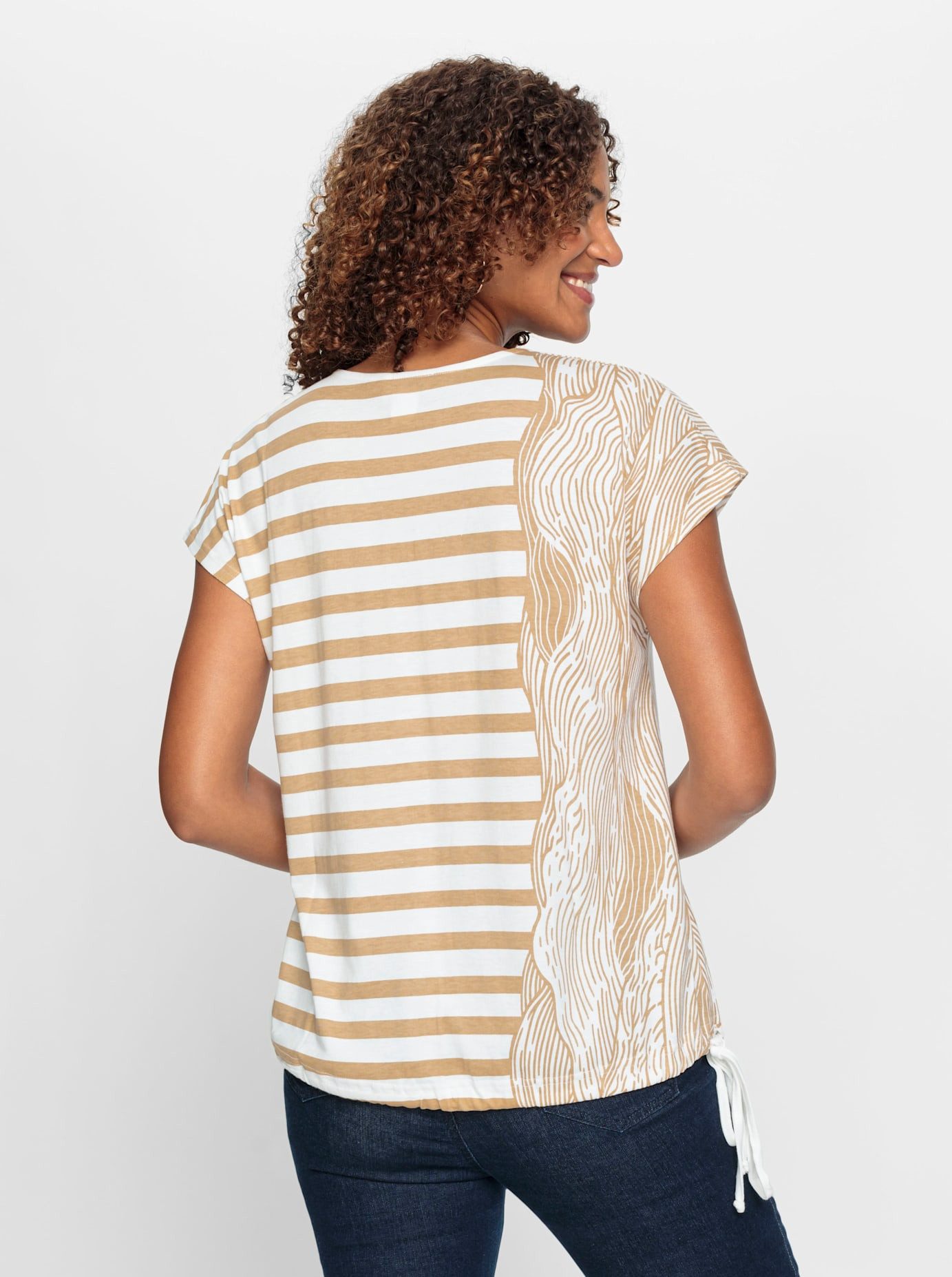 Casual Looks Shirt met V-hals Shirt (1-delig)