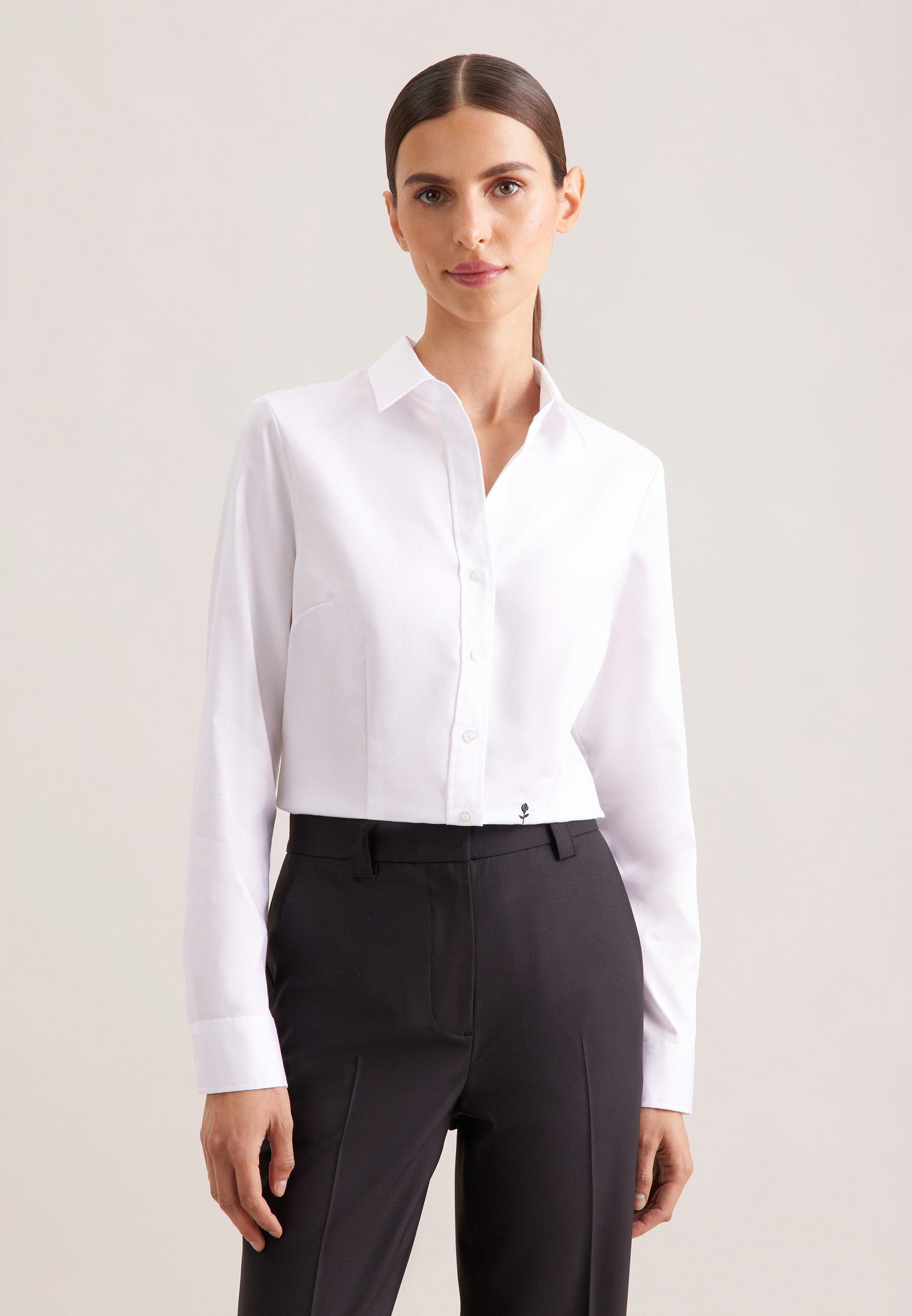 seidensticker Overhemdblouse 1/1 kraag uni