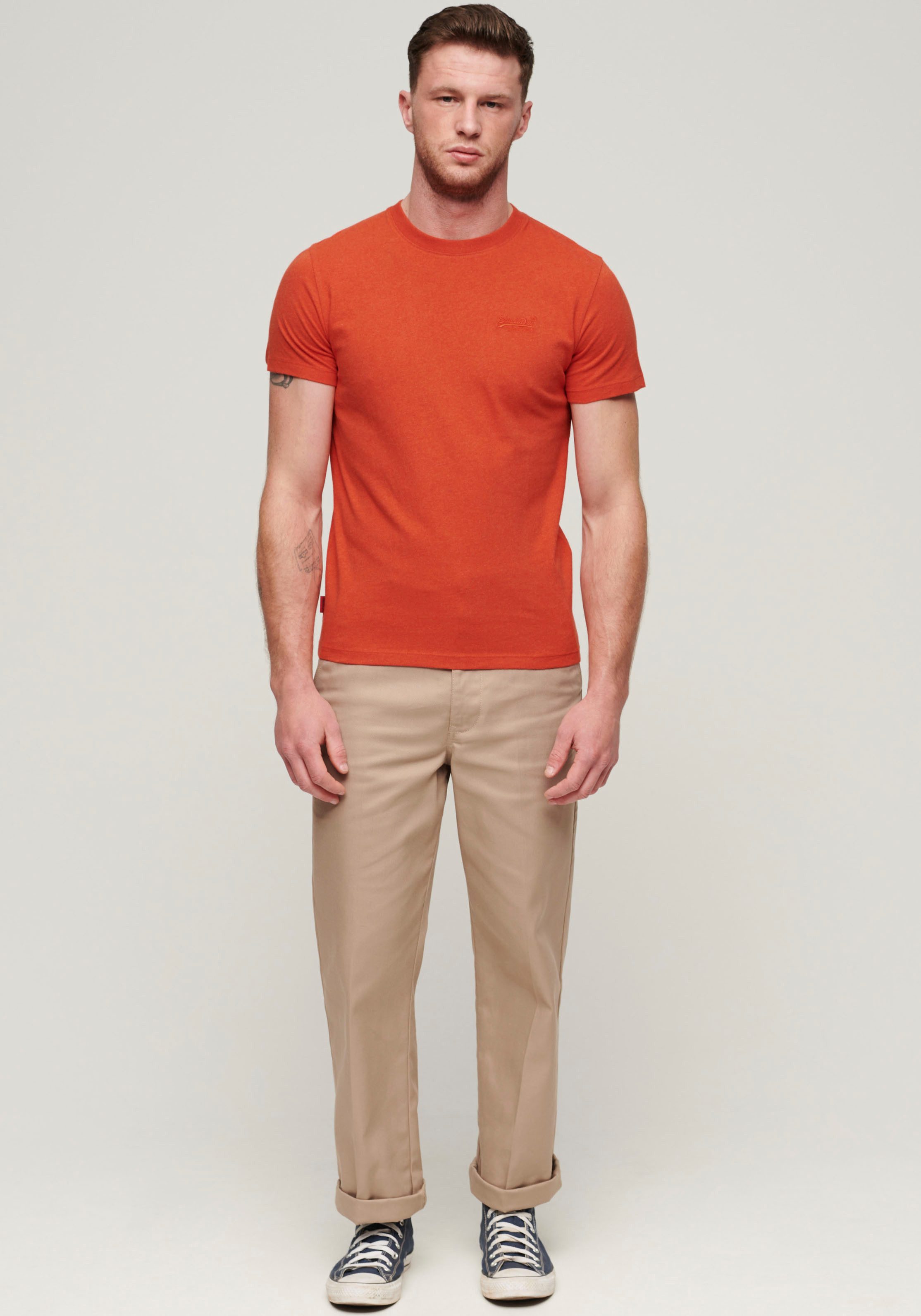 Superdry Shirt met ronde hals ESSENTIAL LOGO EMB TEE