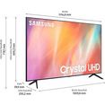 samsung led-tv gu50au7199uxzg, 125 cm - 50 ", 4k ultra hd, smart tv, hdr - crystal processor 4k - q-symphony - contrast enhancer grijs
