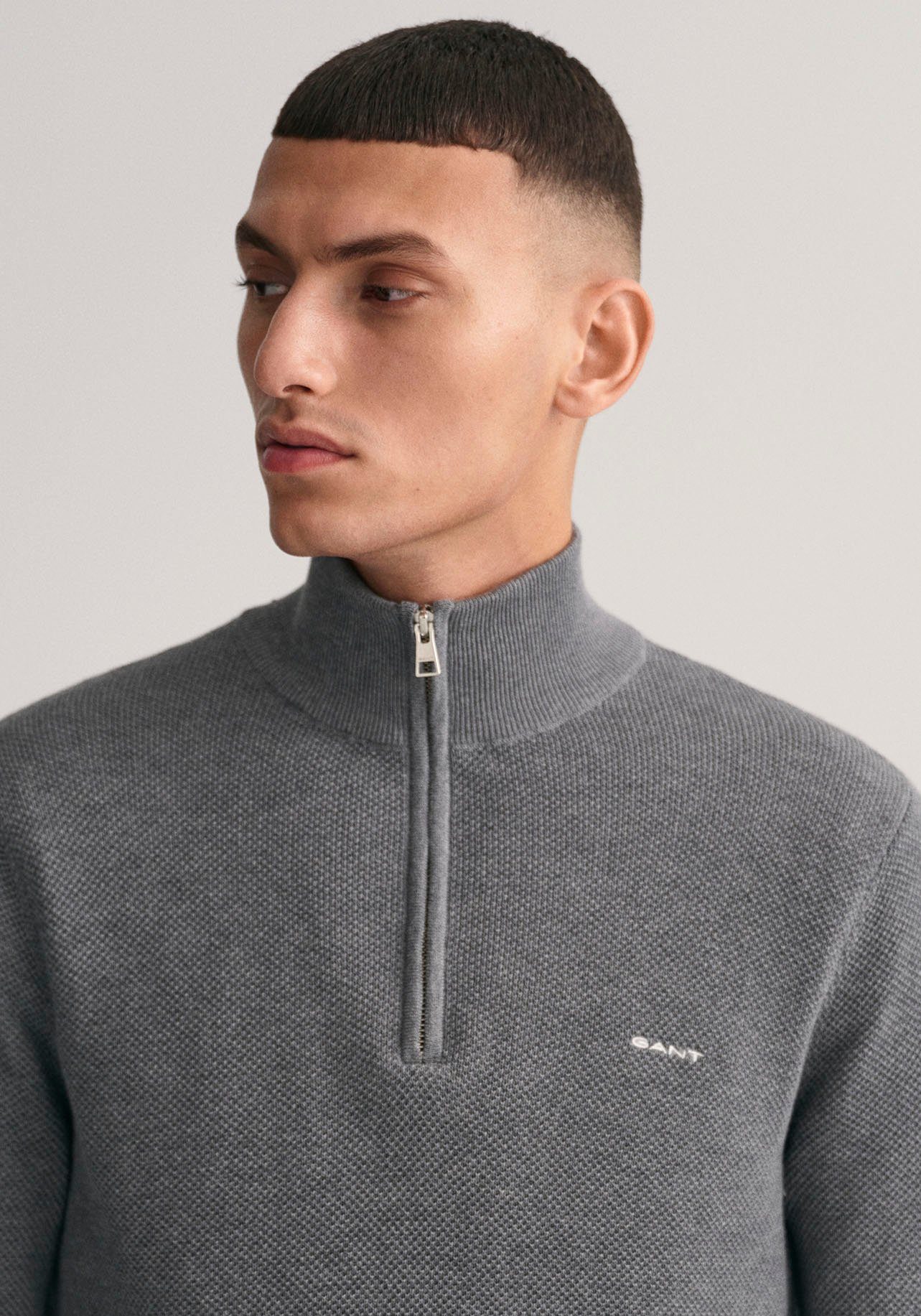 Gant Schipperstrui COTTON PIQUE HALF ZIP