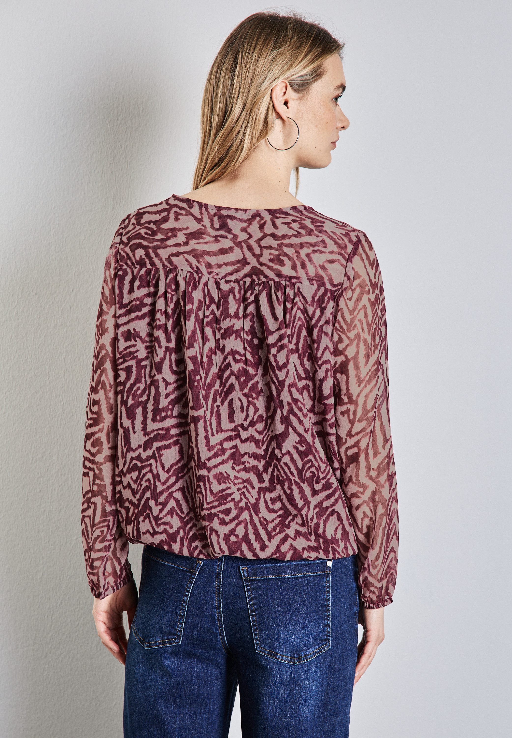 STREET ONE Blouse zonder sluiting met ruches