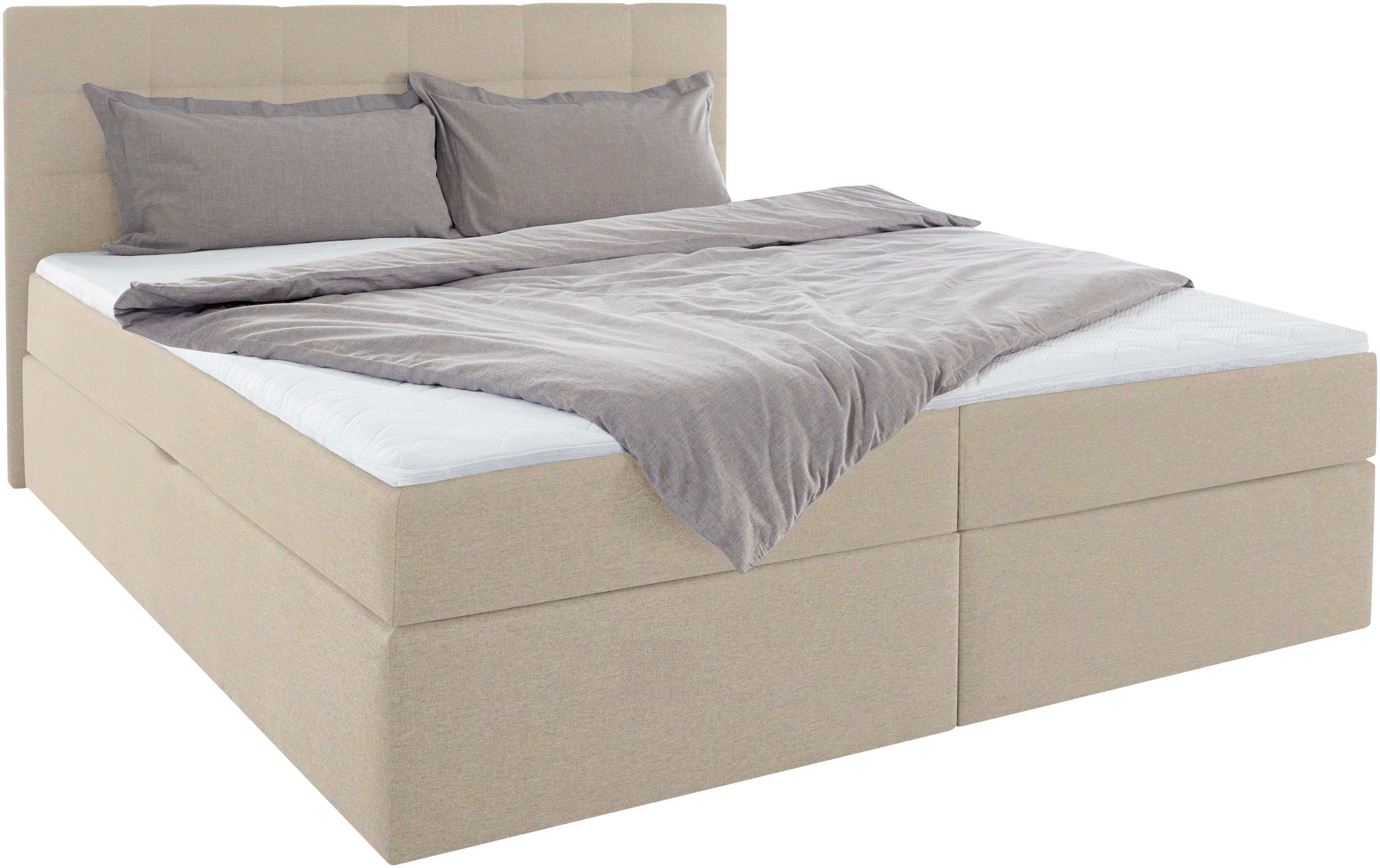 INOSIGN Boxspring OVALO optioneel met bedbox, verkrijgbaar in h2, h3 & h4