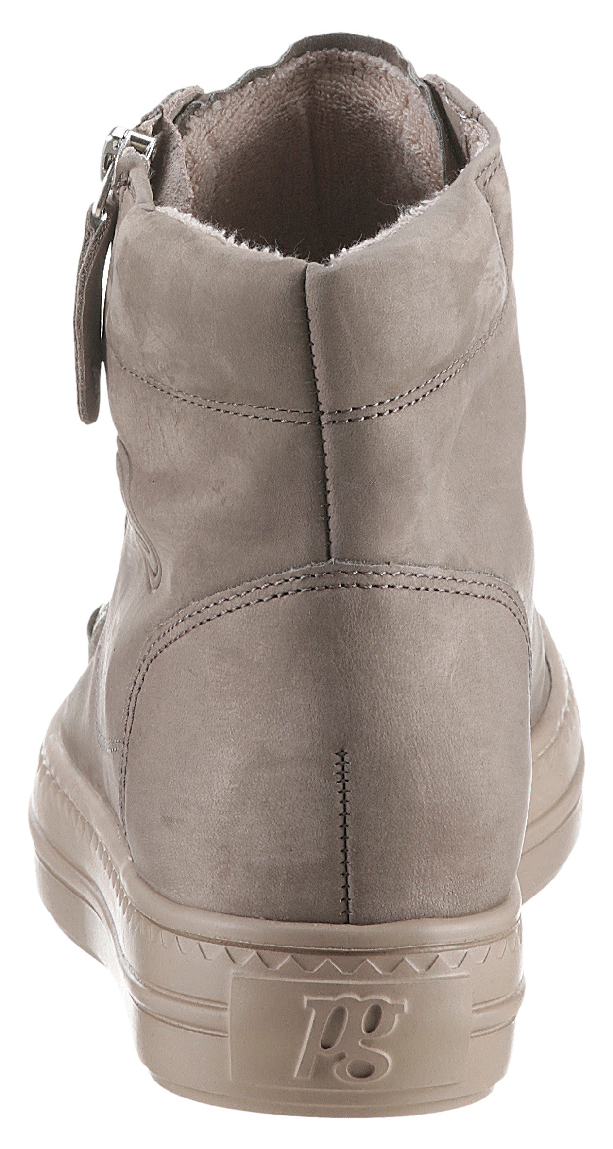 Paul Green Plateausneakers lace-up boots, high top sneaker with practical outer zipper