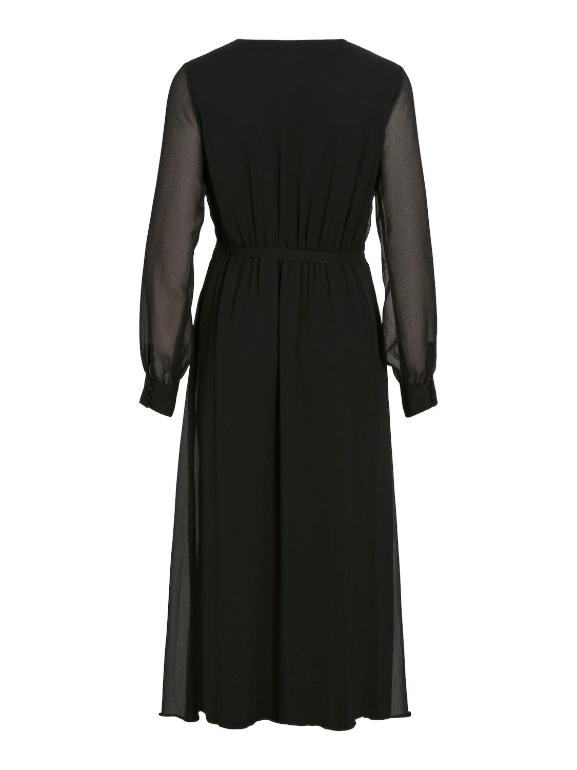 Vila Chiffon jurk VIFALIA V-NECK L S MIDI DRESS NOOS