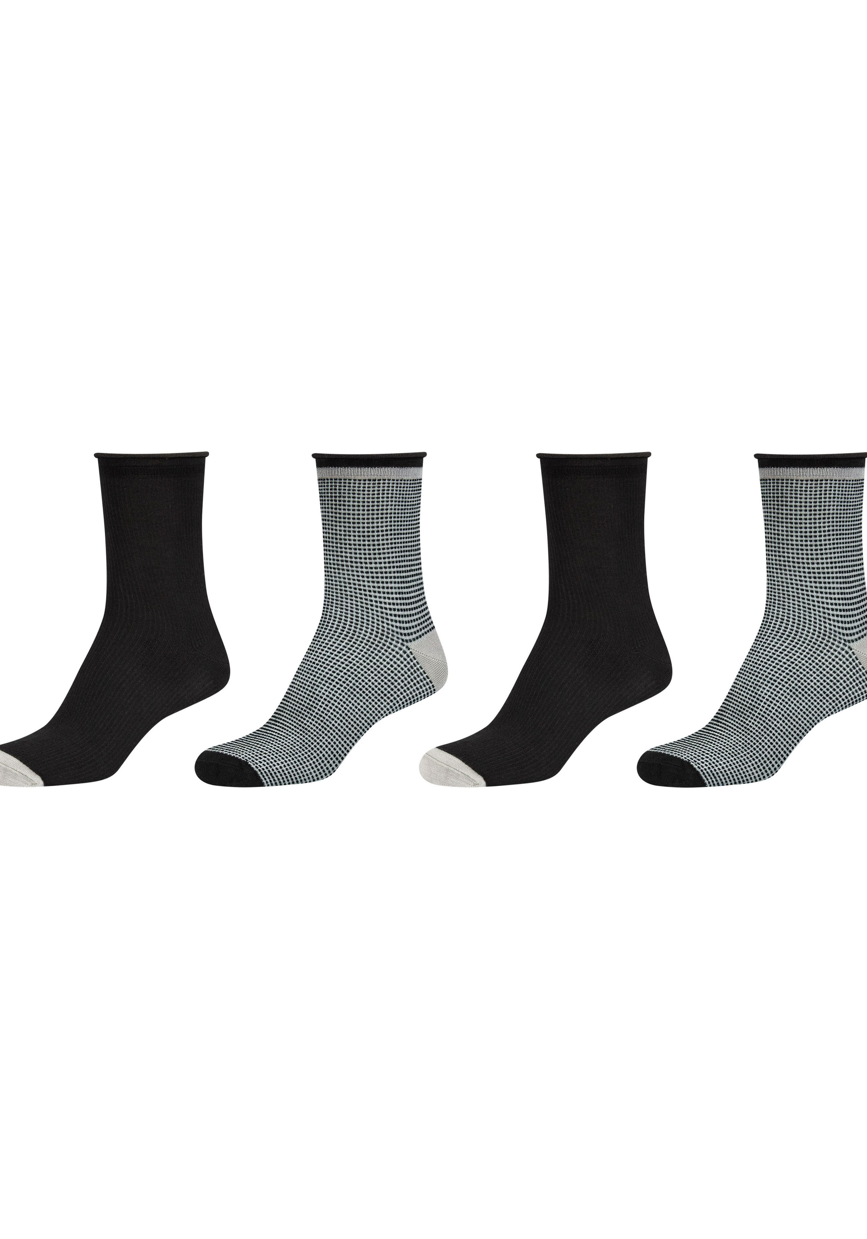 Camano Lange sokken Silky Touch met verstevigde hiel (4 paar)
